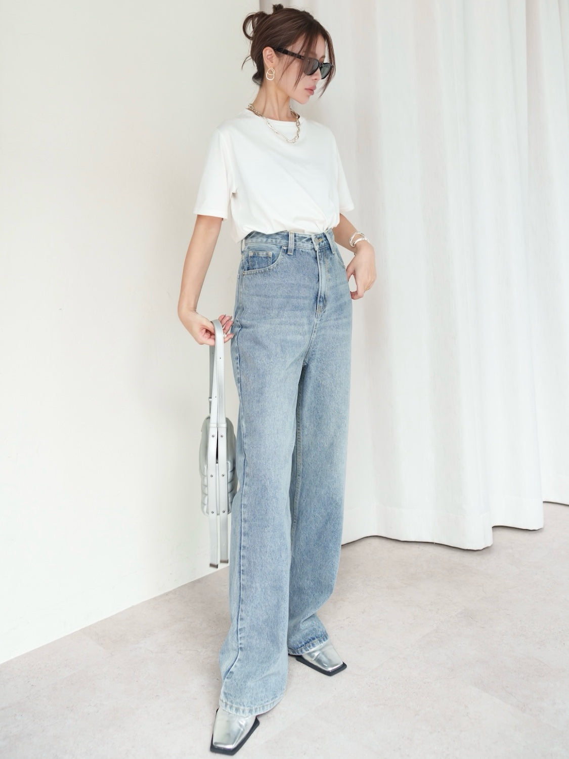 MODEL:159cm<br>着用サイズ:0<br>COLOR:ブルー