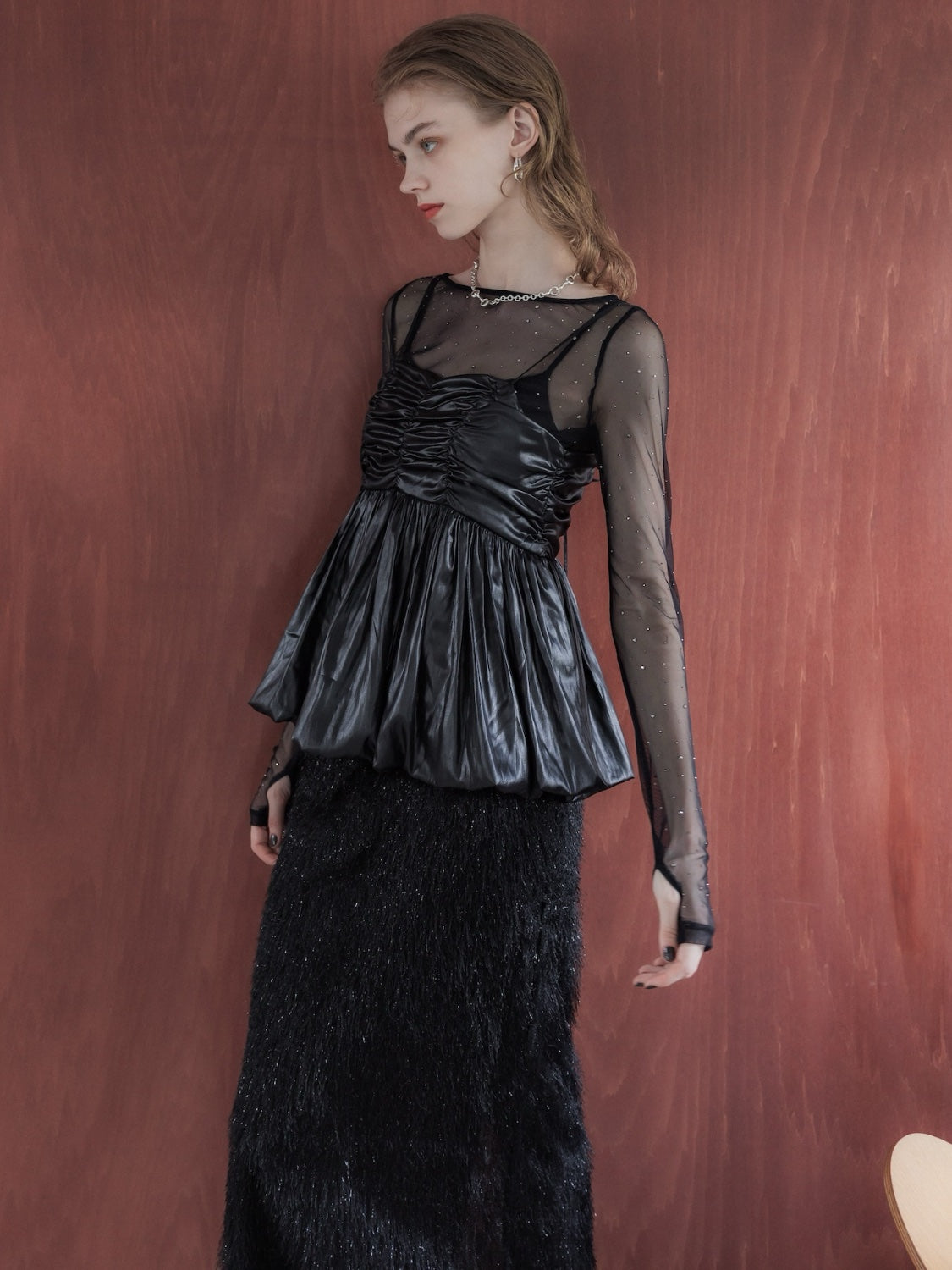 Relax Shaggy Long Skirt