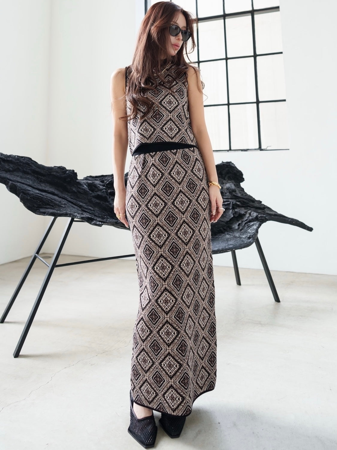 MODEL:159cm<br>COLOR:ベージュ