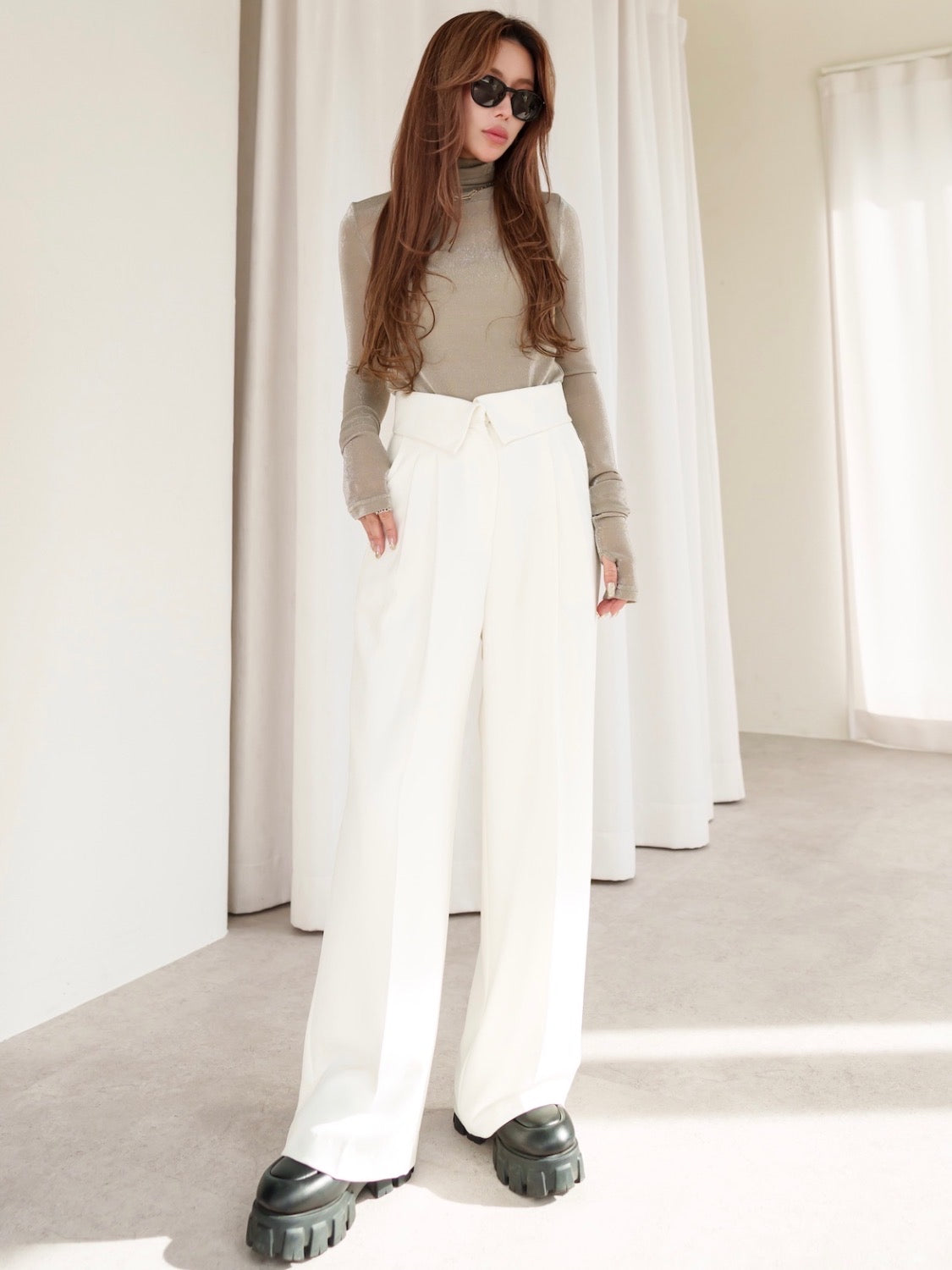 MODEL:159cm<br>着用サイズ:0<br>COLOR:ホワイト