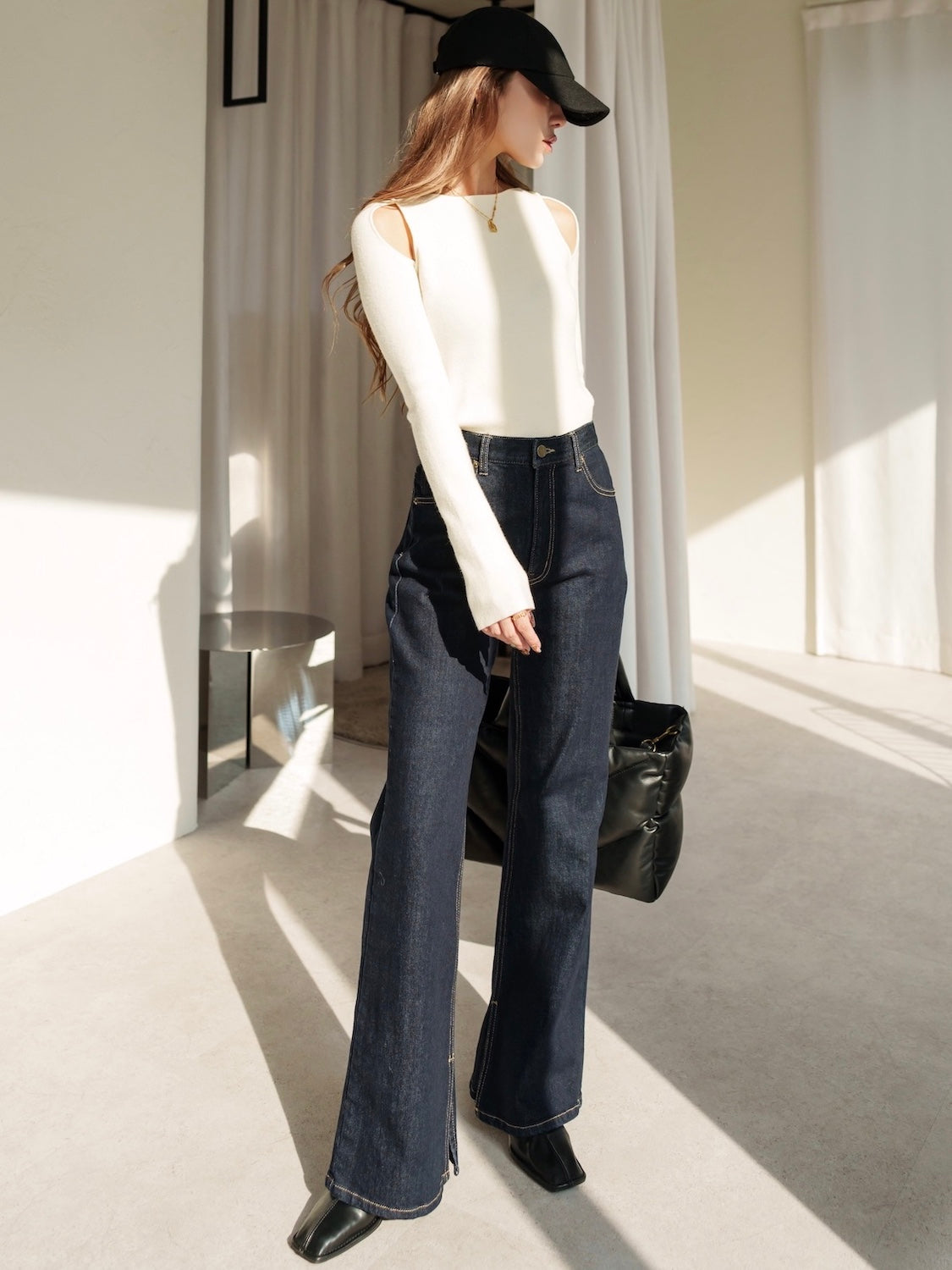 Wide Denim Pants