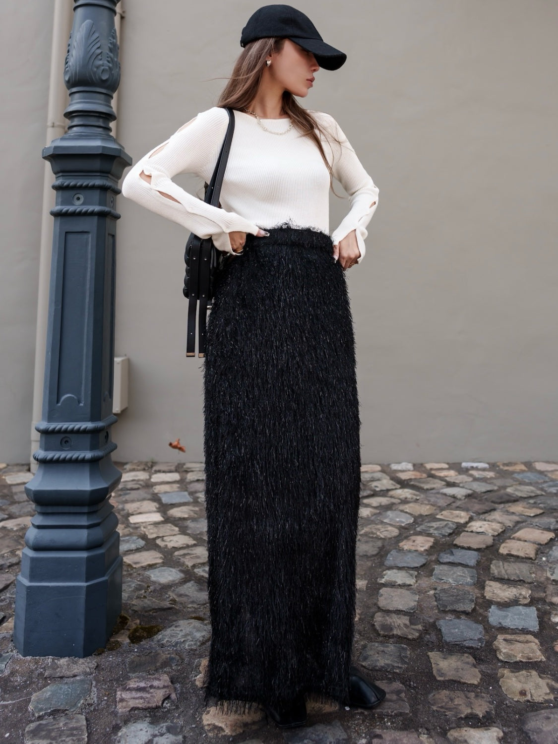Relax Shaggy Long Skirt