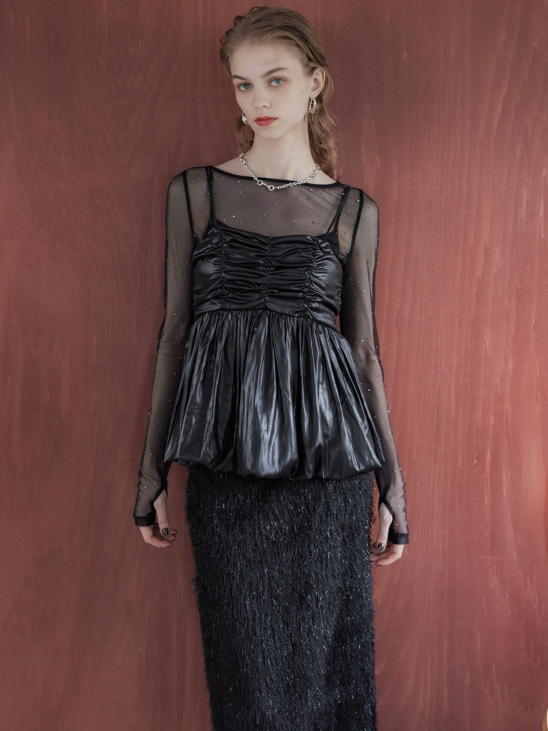 Relax Shaggy Long Skirt