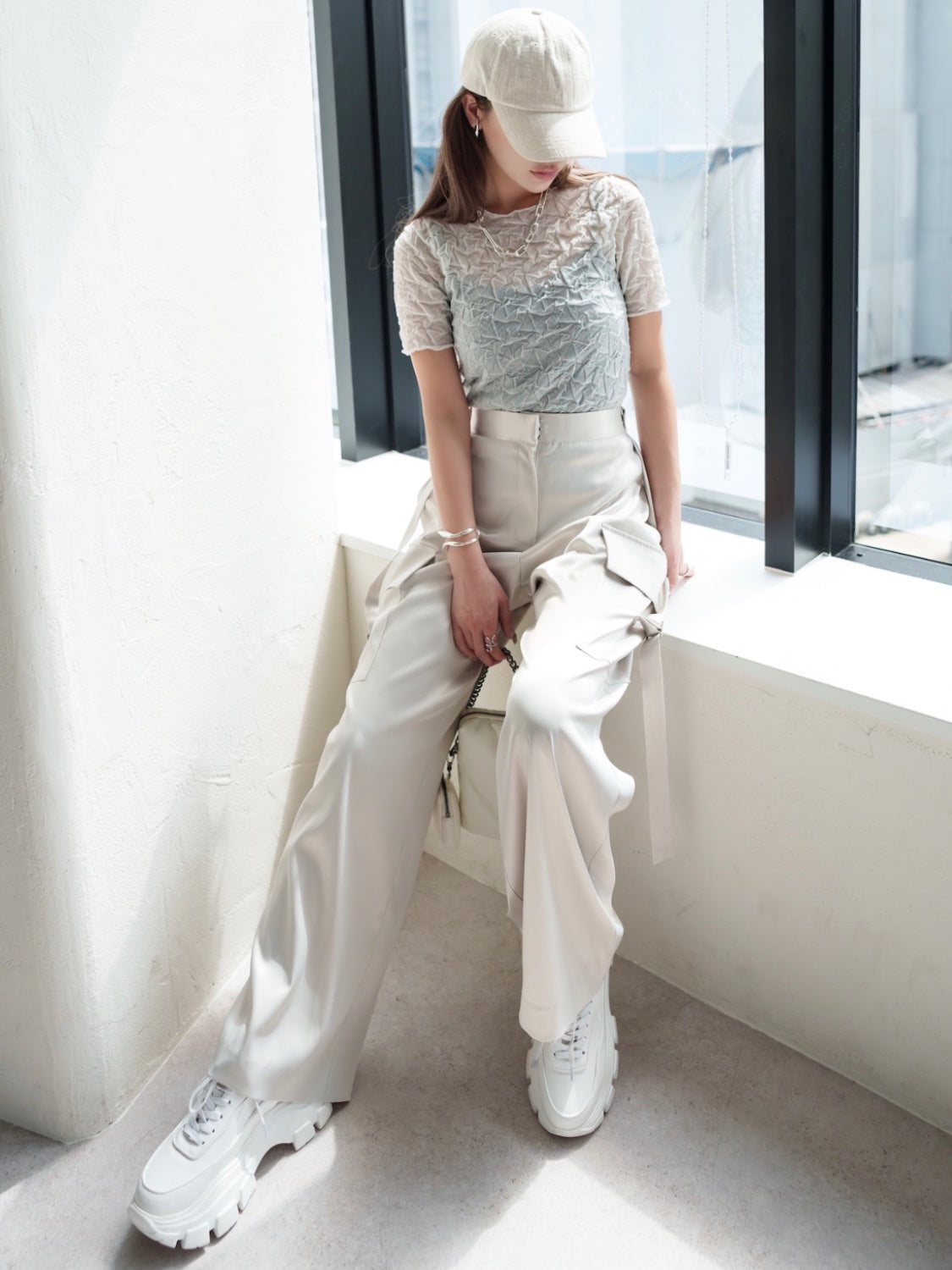 ランダムニット Sheer トップス