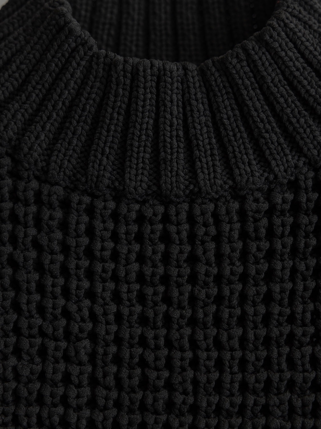 High neck waffle knit vest