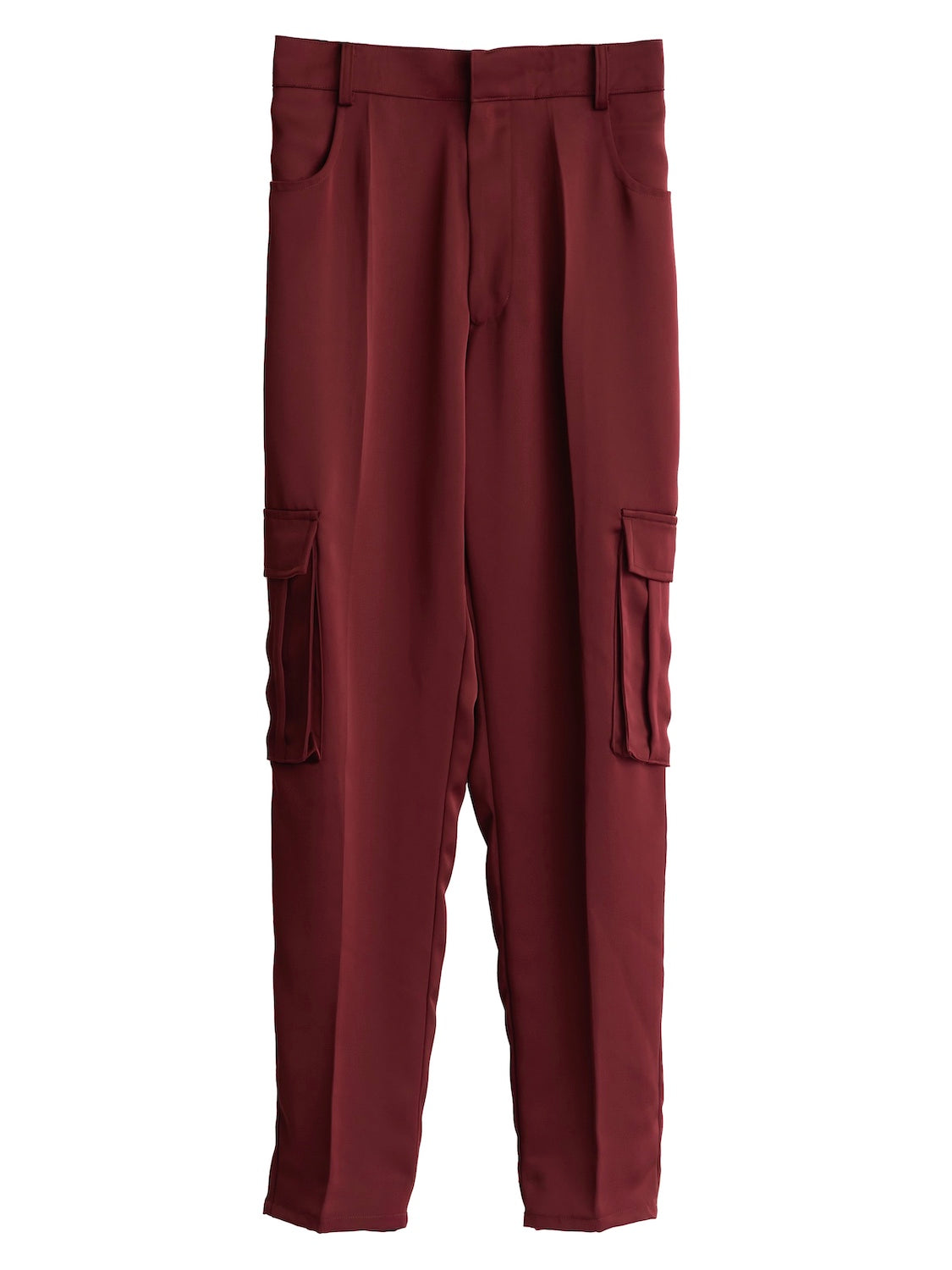 Satin Tapered Cargo Pants