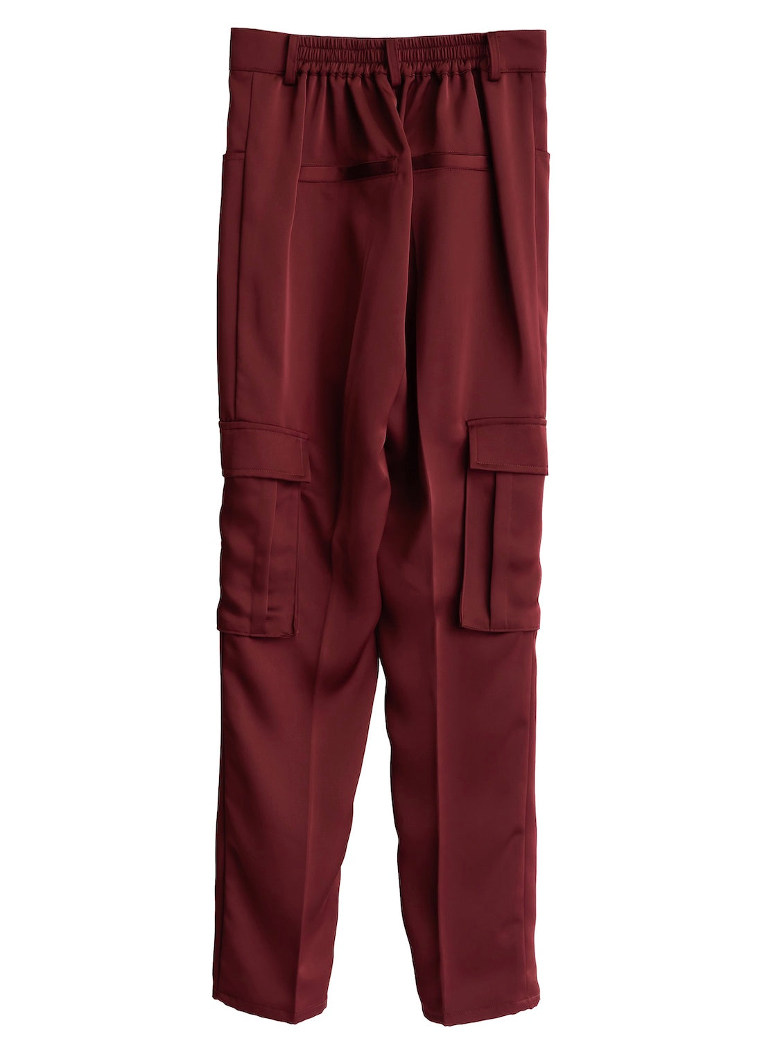 Satin Tapered Cargo Pants