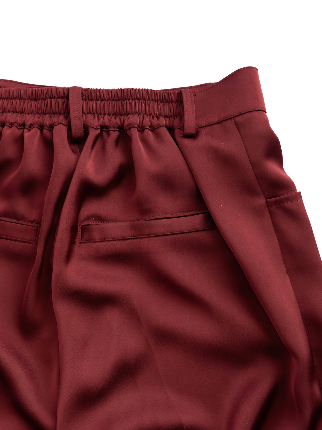 Satin Tapered Cargo Pants