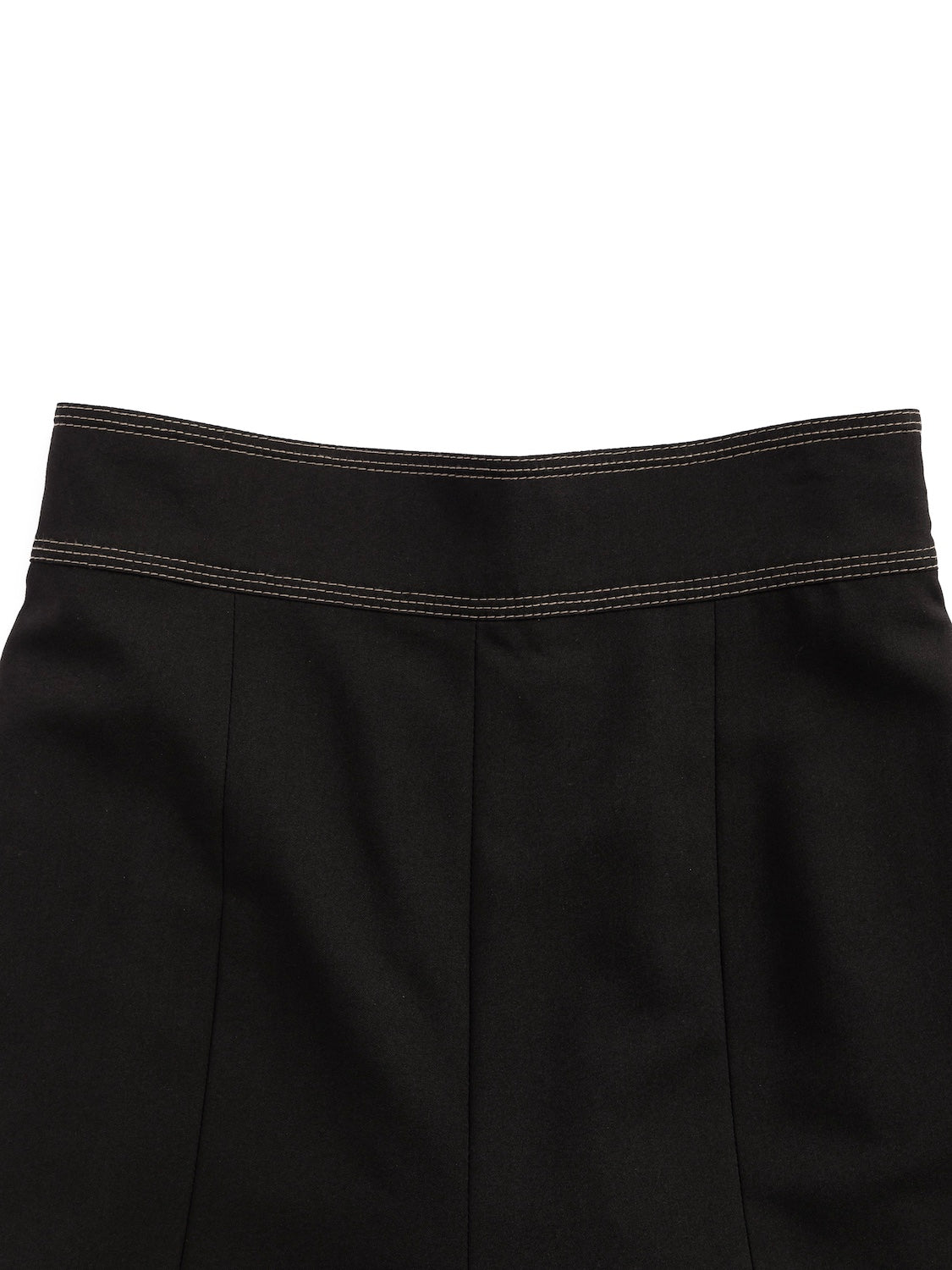 Stitched semi-flared pants
