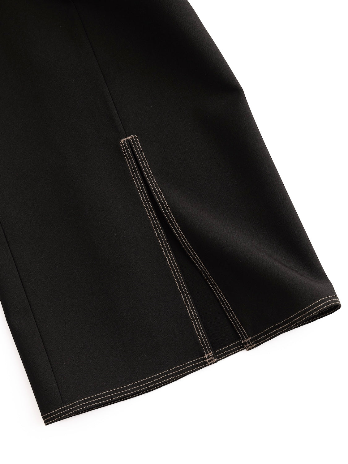 Stitched semi-flared pants