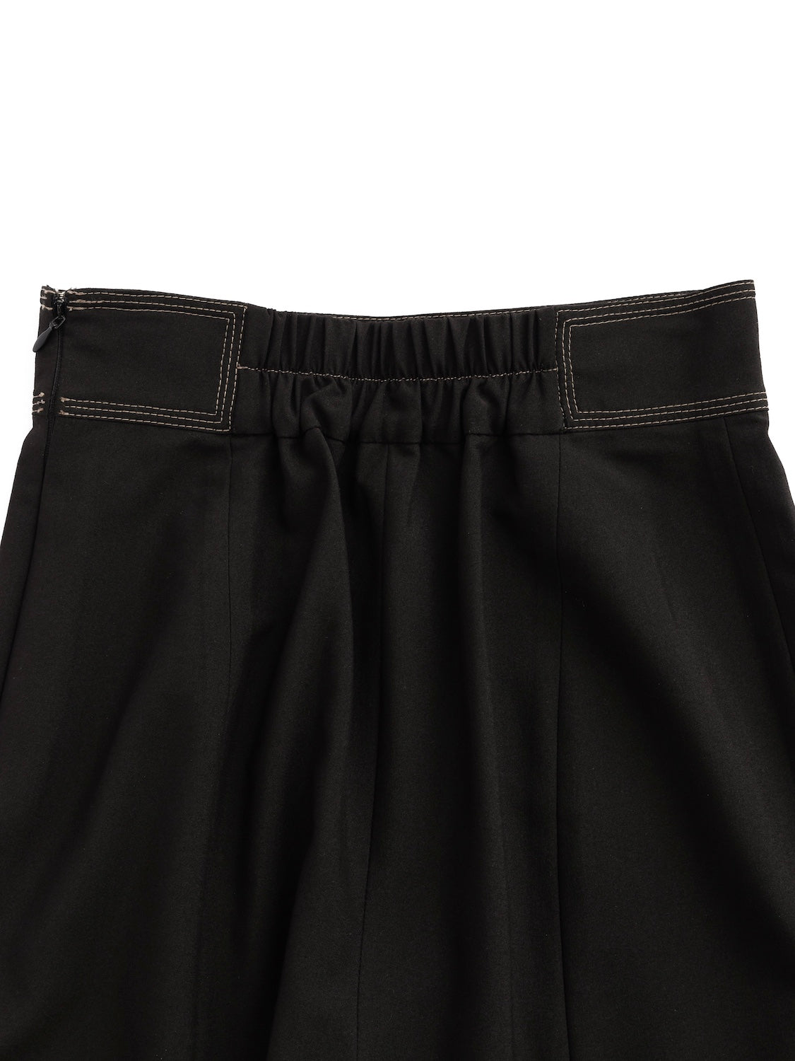 Stitched semi-flared pants
