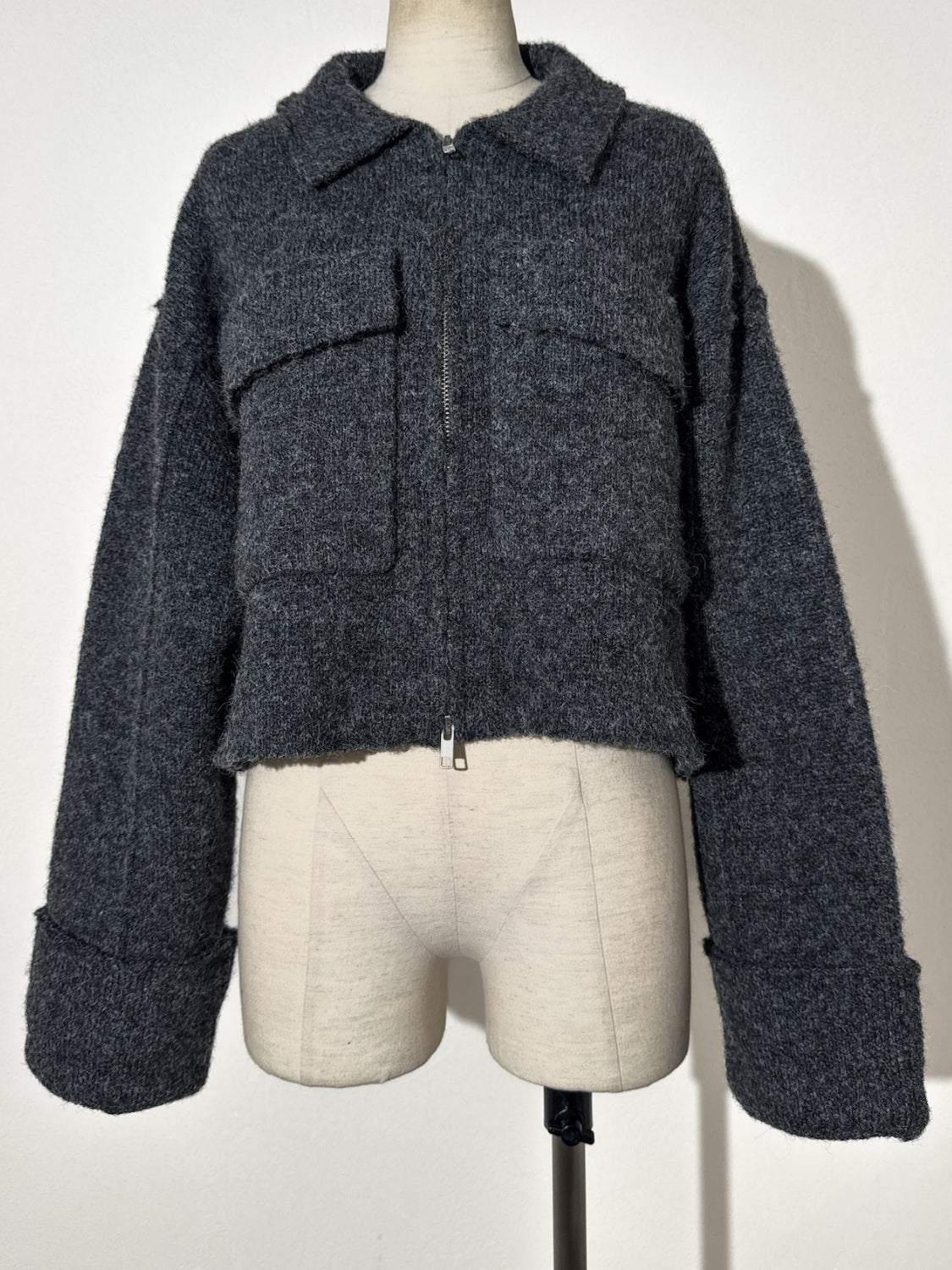 メルトンライク KNIT Zip コート
