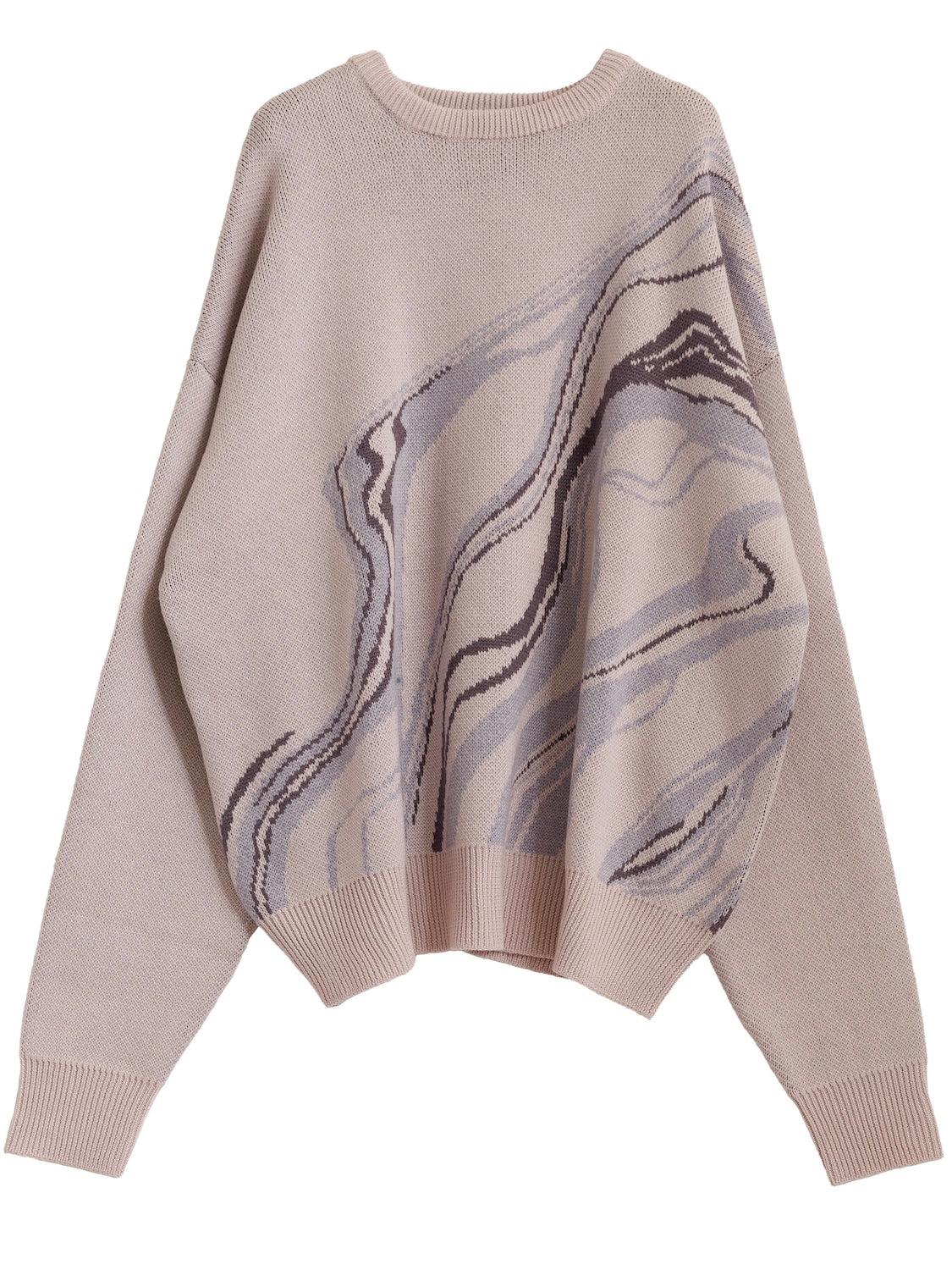 Marble Long-sleeve Pullover