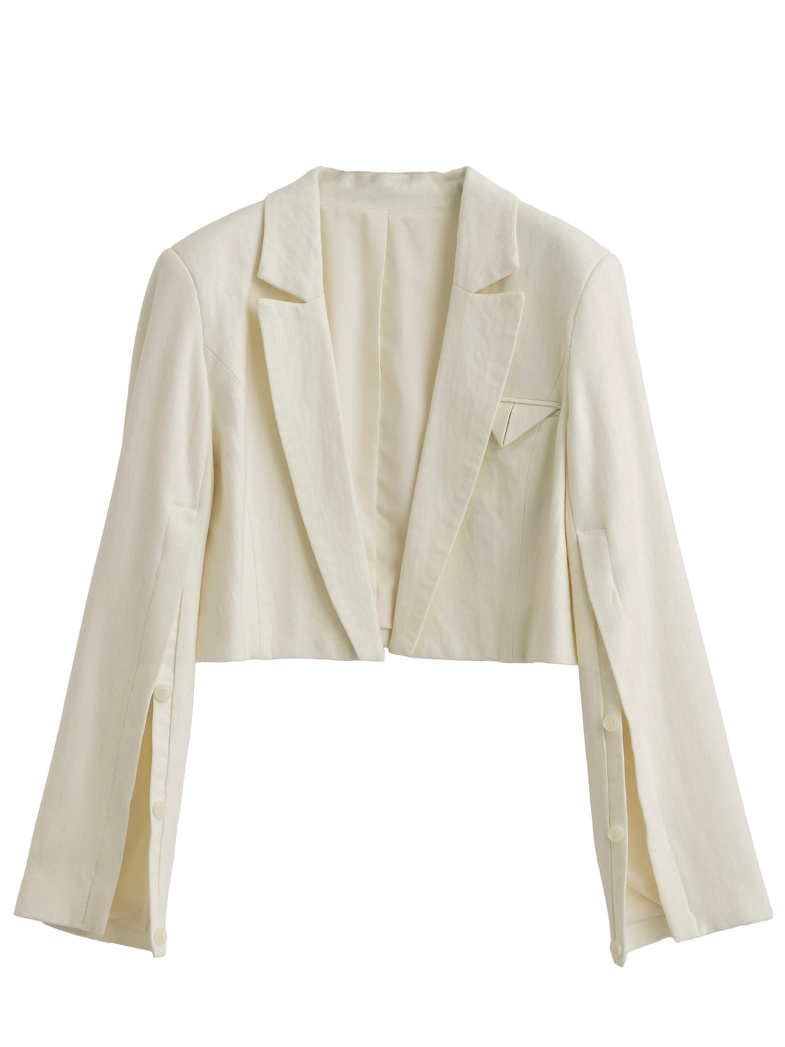 Wool twill short jacket