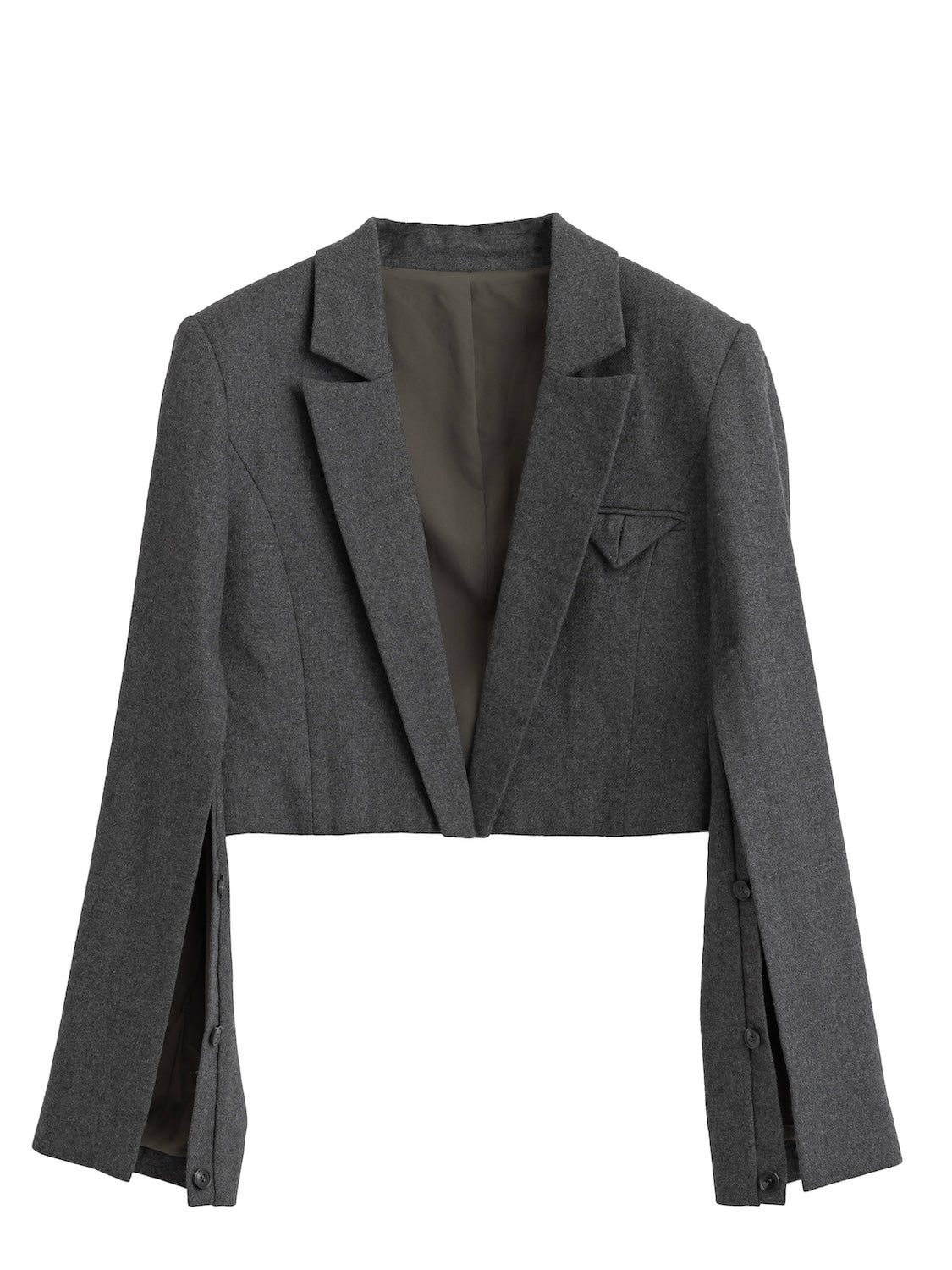 Wool twill short jacket