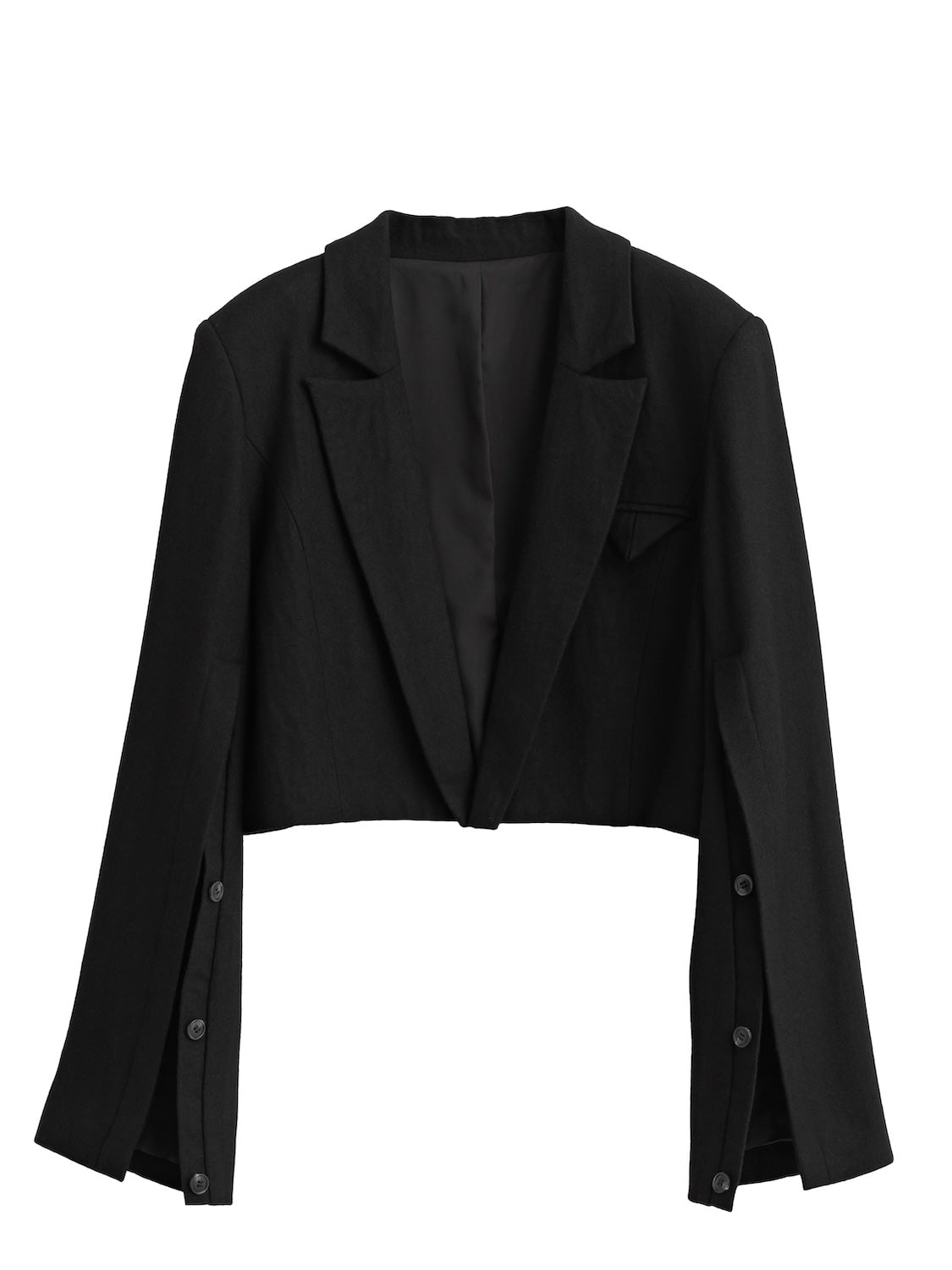 Wool twill short jacket