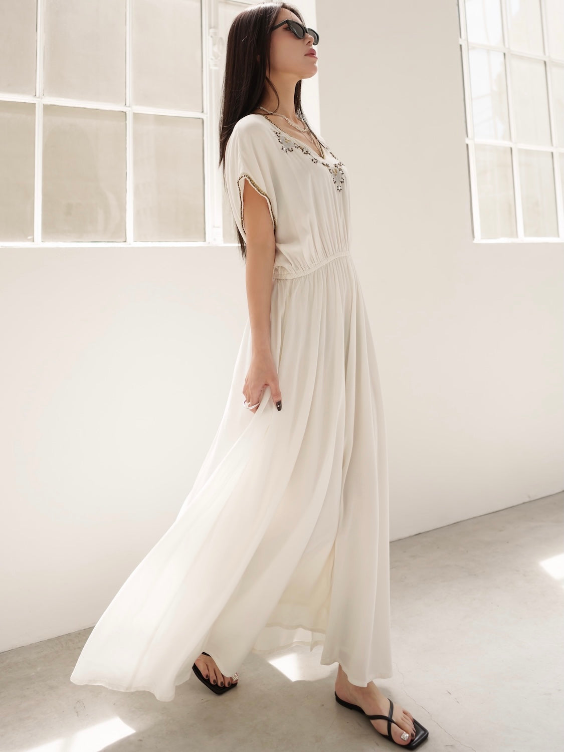 エンブロイダリー Rayon ワンピース