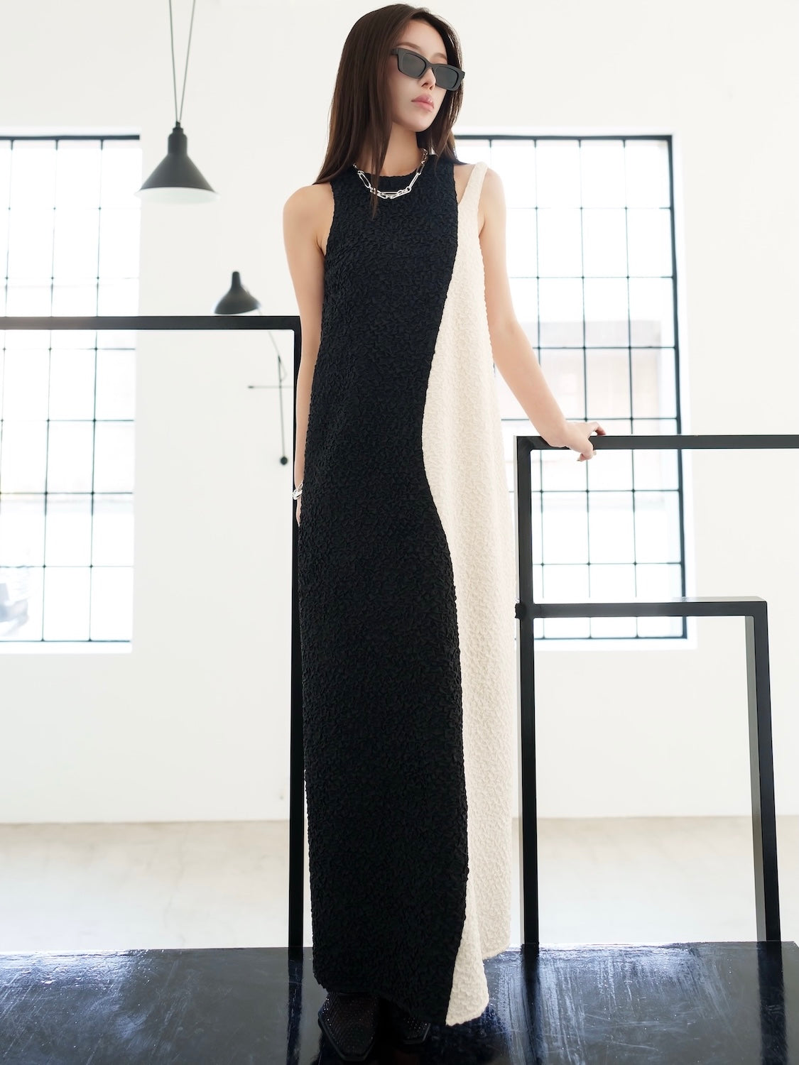 Wave バイカラー ワンピース