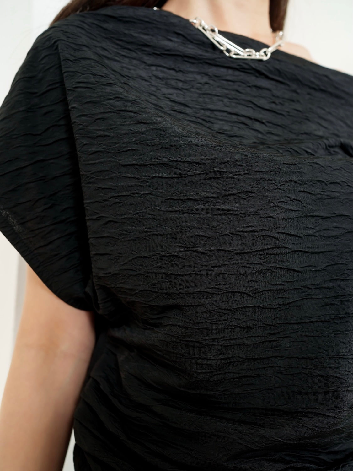 アシンメトリー リップル トップス