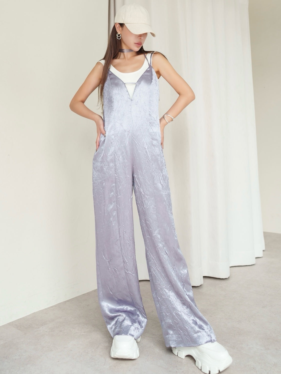 MODEL:159cm<br>COLOR:グレージュ