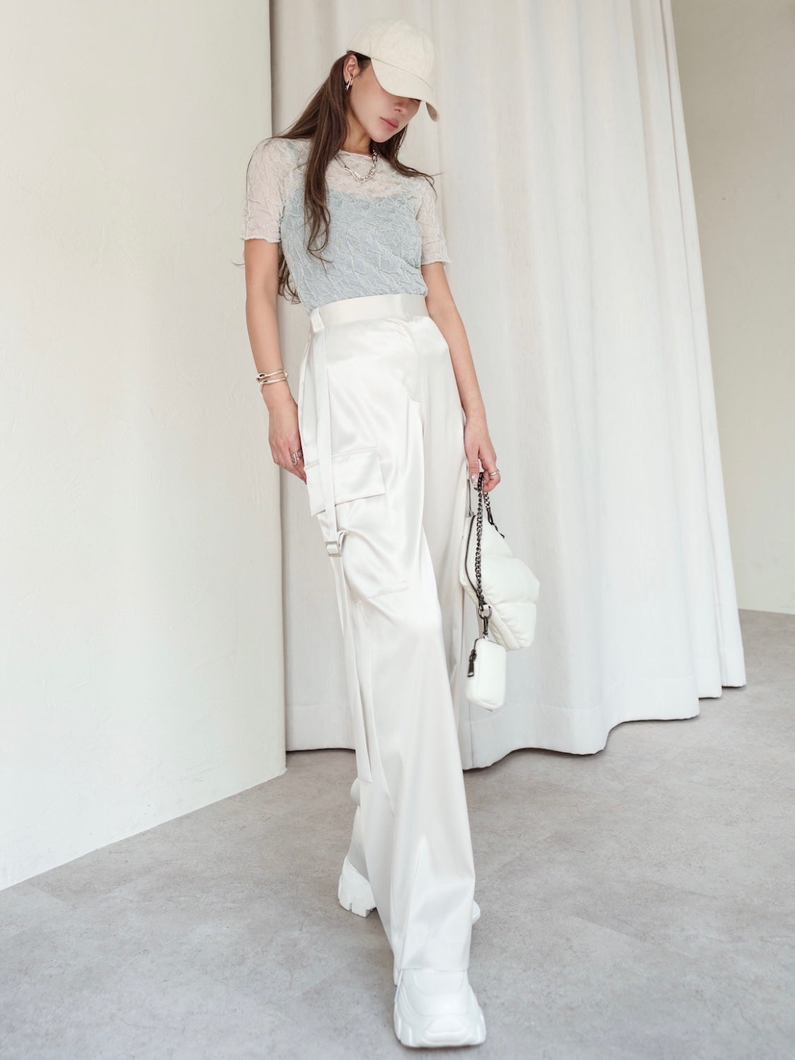 ランダムニット Sheer トップス
