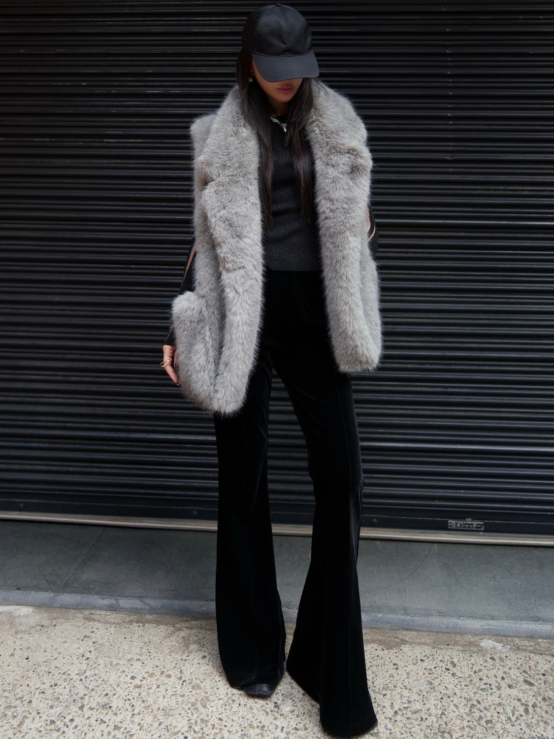 Suede ボンディング Fur ベスト