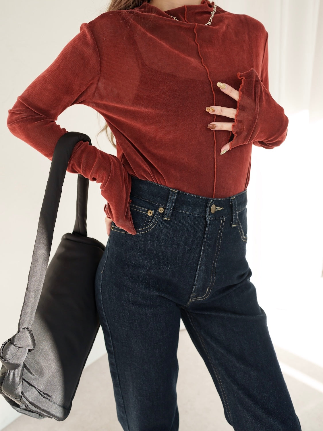 Wide Denim Pants