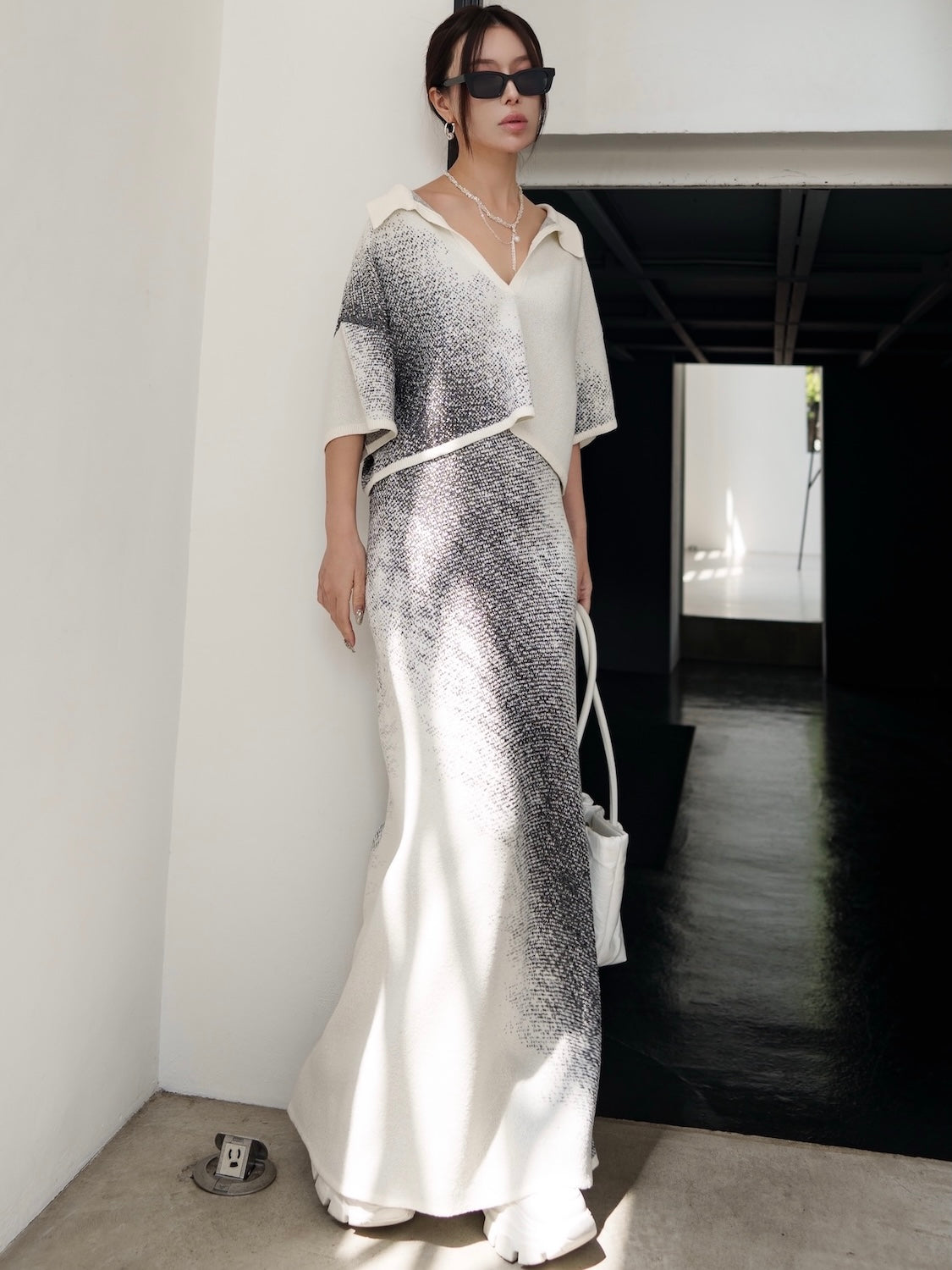 グラデーション ラメ KNIT スキッパー Set-up