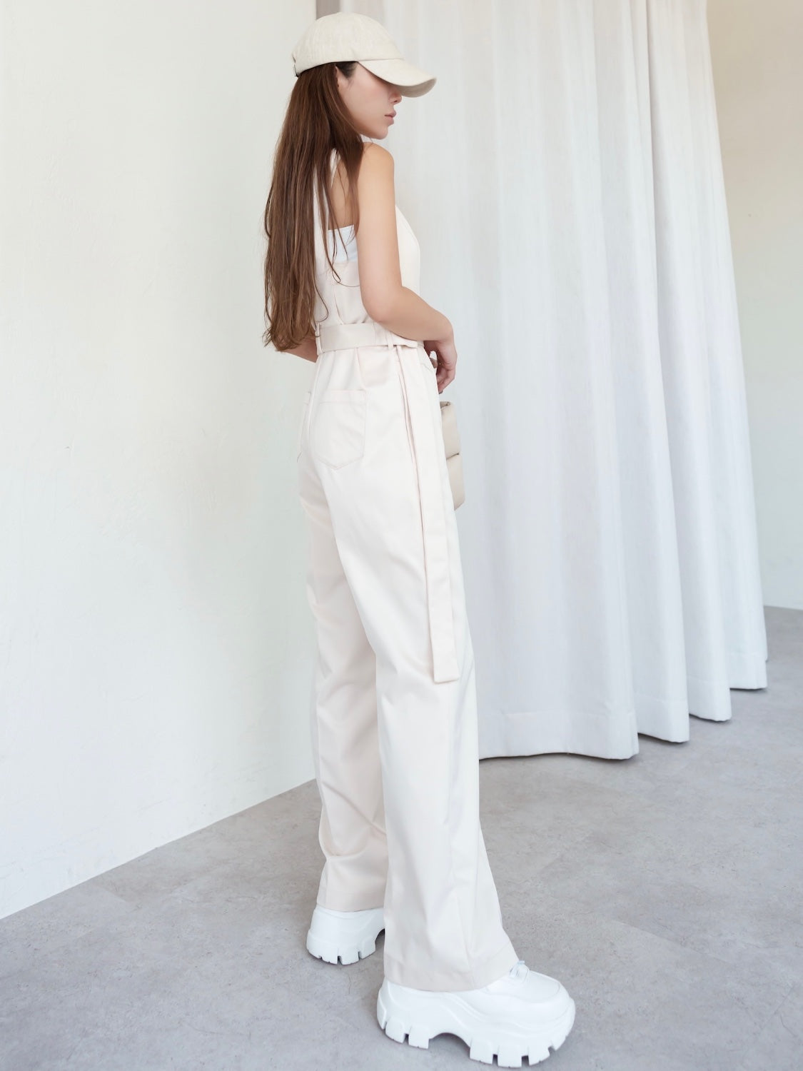 Point ストラップ サロペット