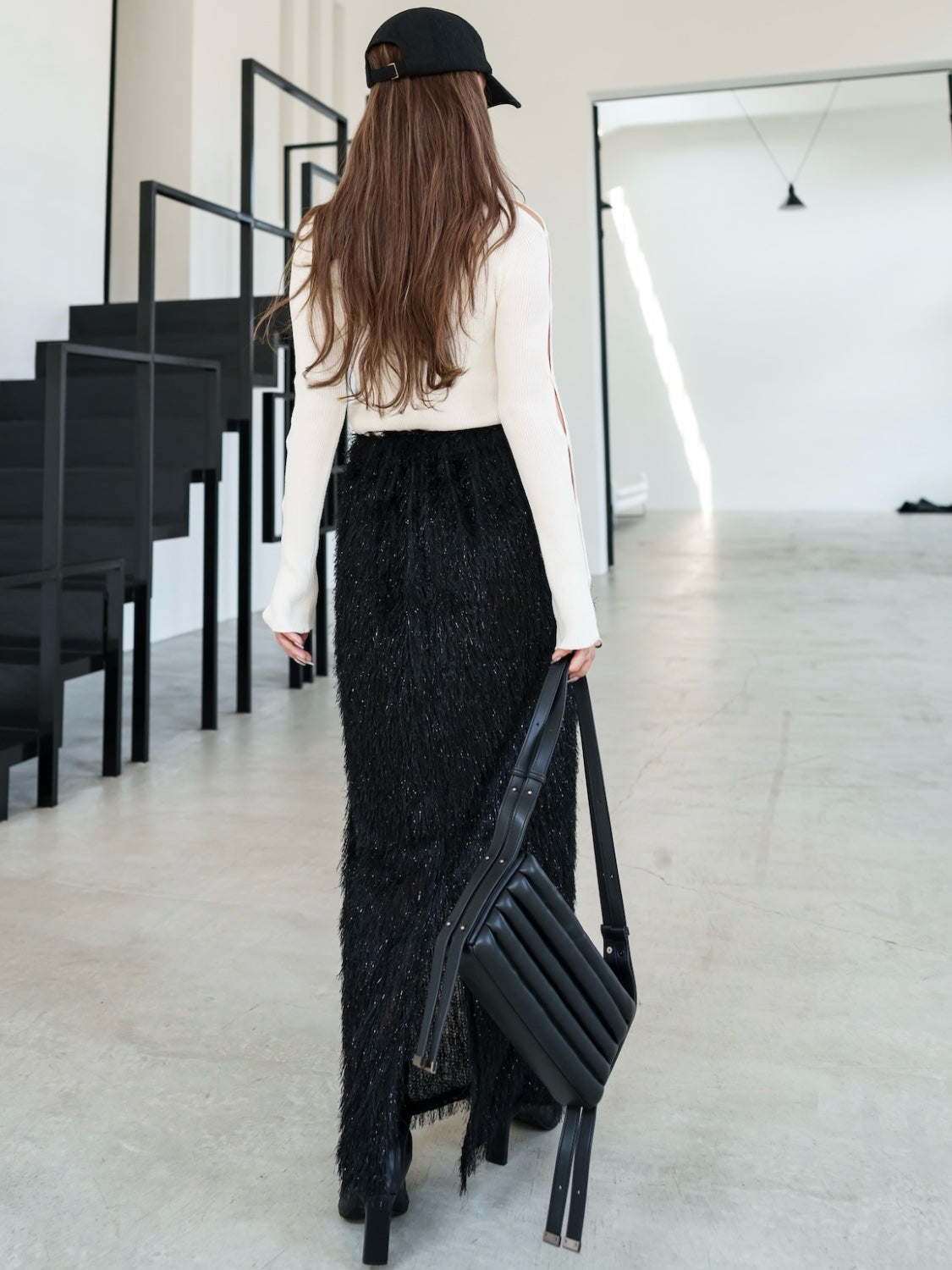 Relax Shaggy Long Skirt