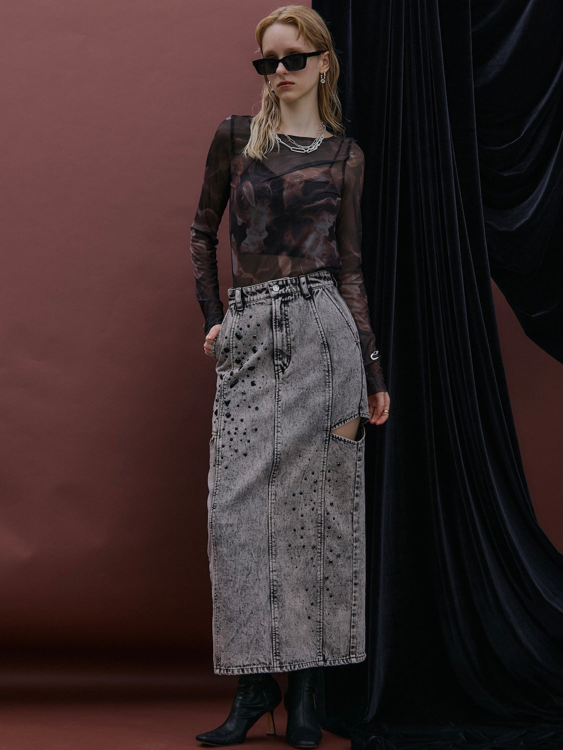 MODEL:174cm<br>着用サイズ;1<br>COLOR:グレージュ