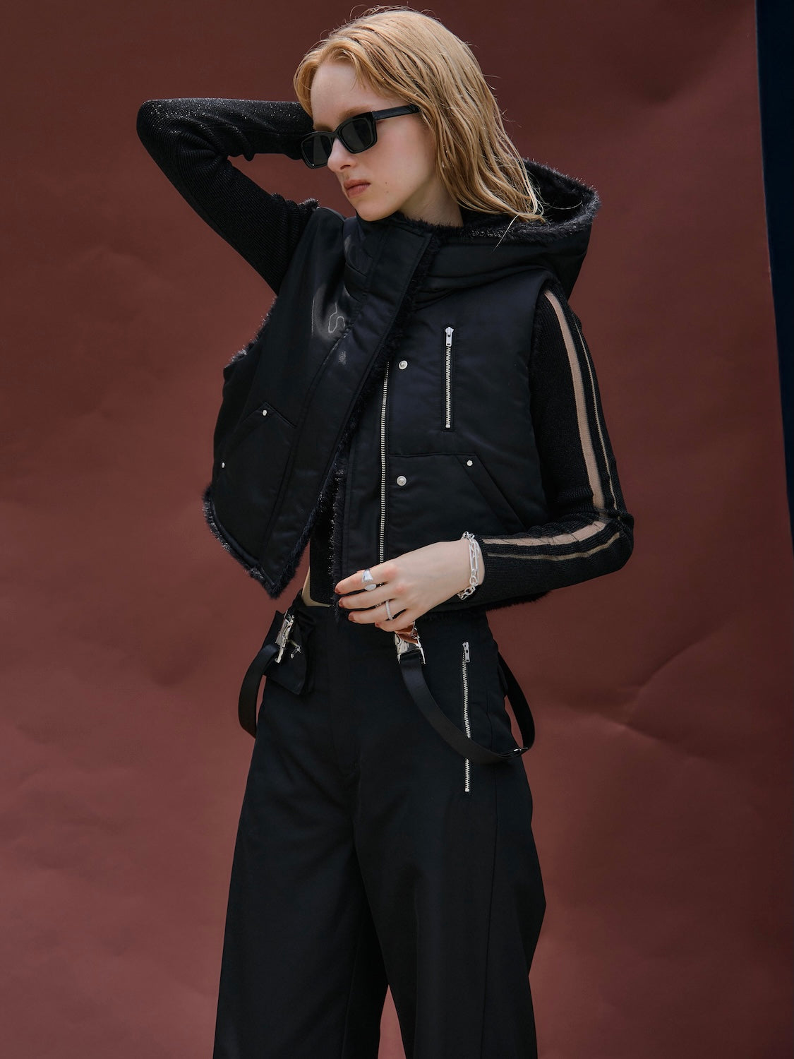 2Way リバーシブル ショート Fur ベスト