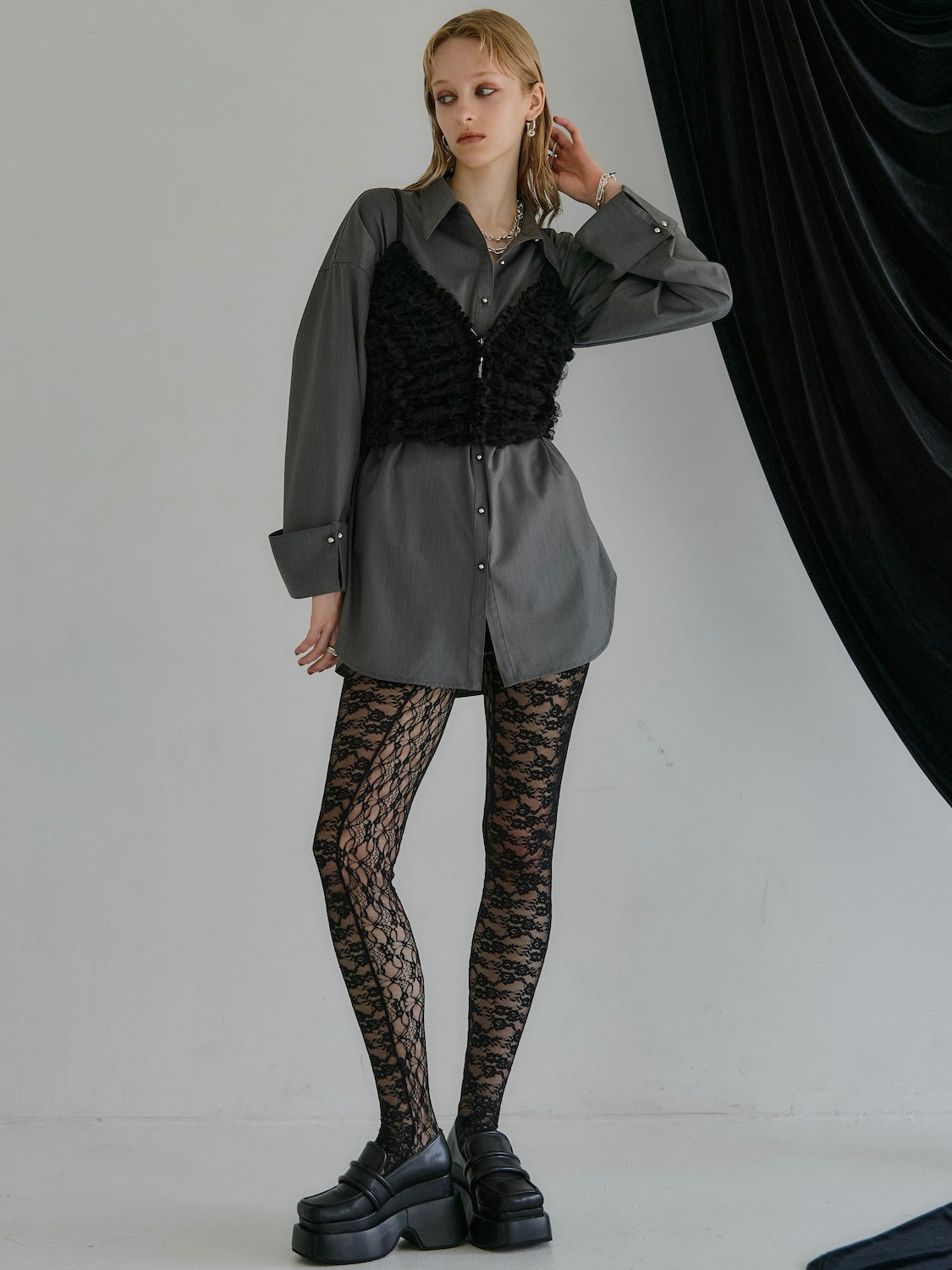 カフスボタン オーバー SHIRT