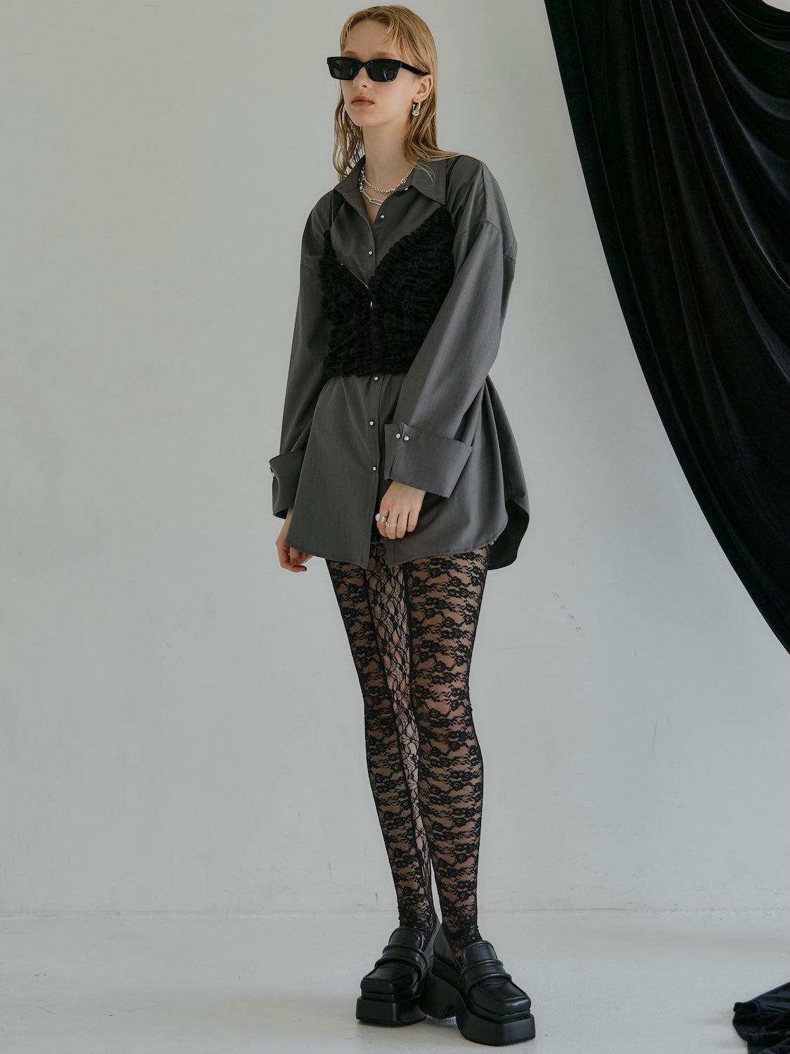 カフスボタン オーバー SHIRT