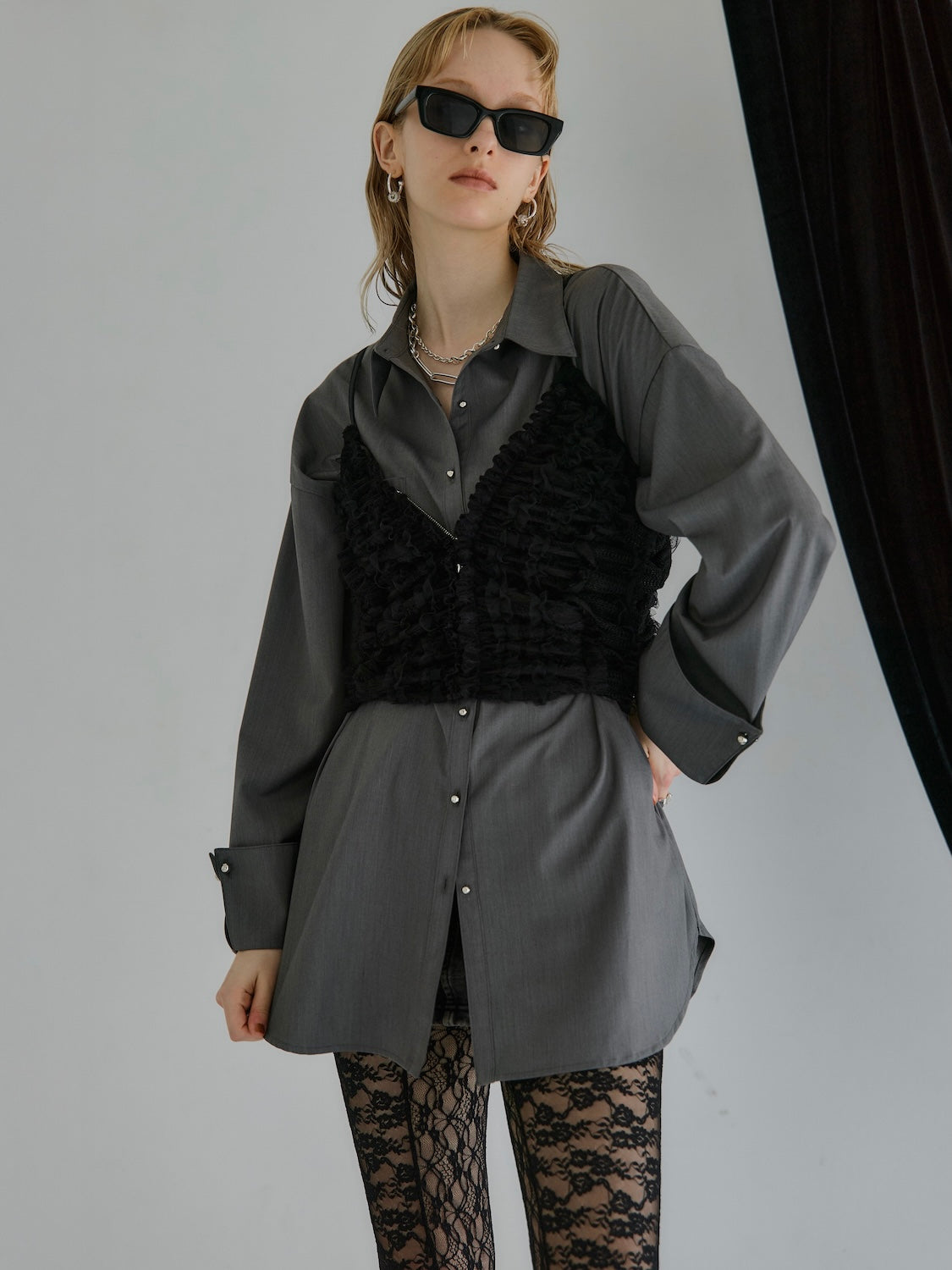 カフスボタン オーバー SHIRT