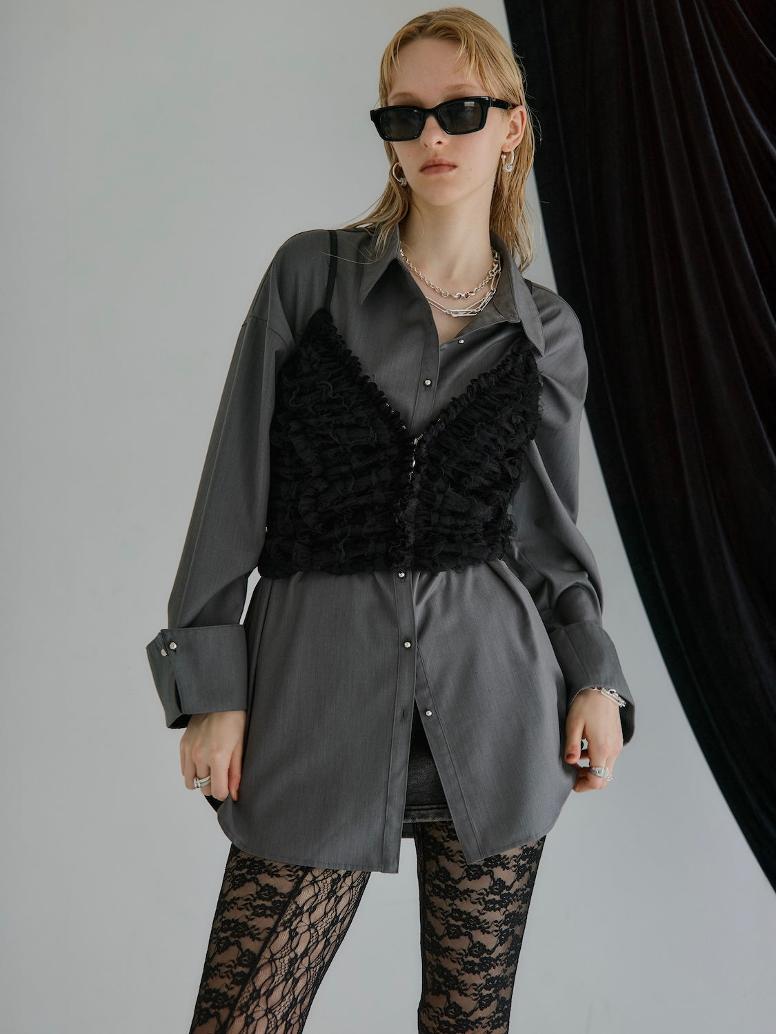 カフスボタン オーバー SHIRT