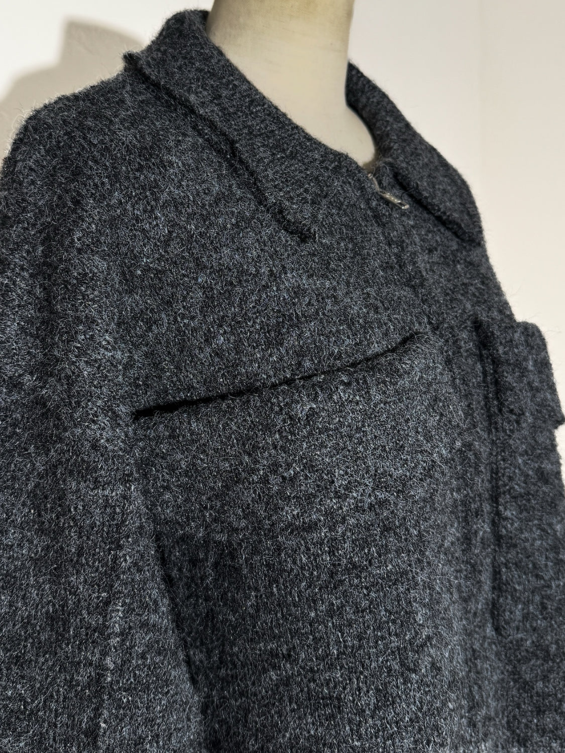 メルトンライク KNIT Zip コート