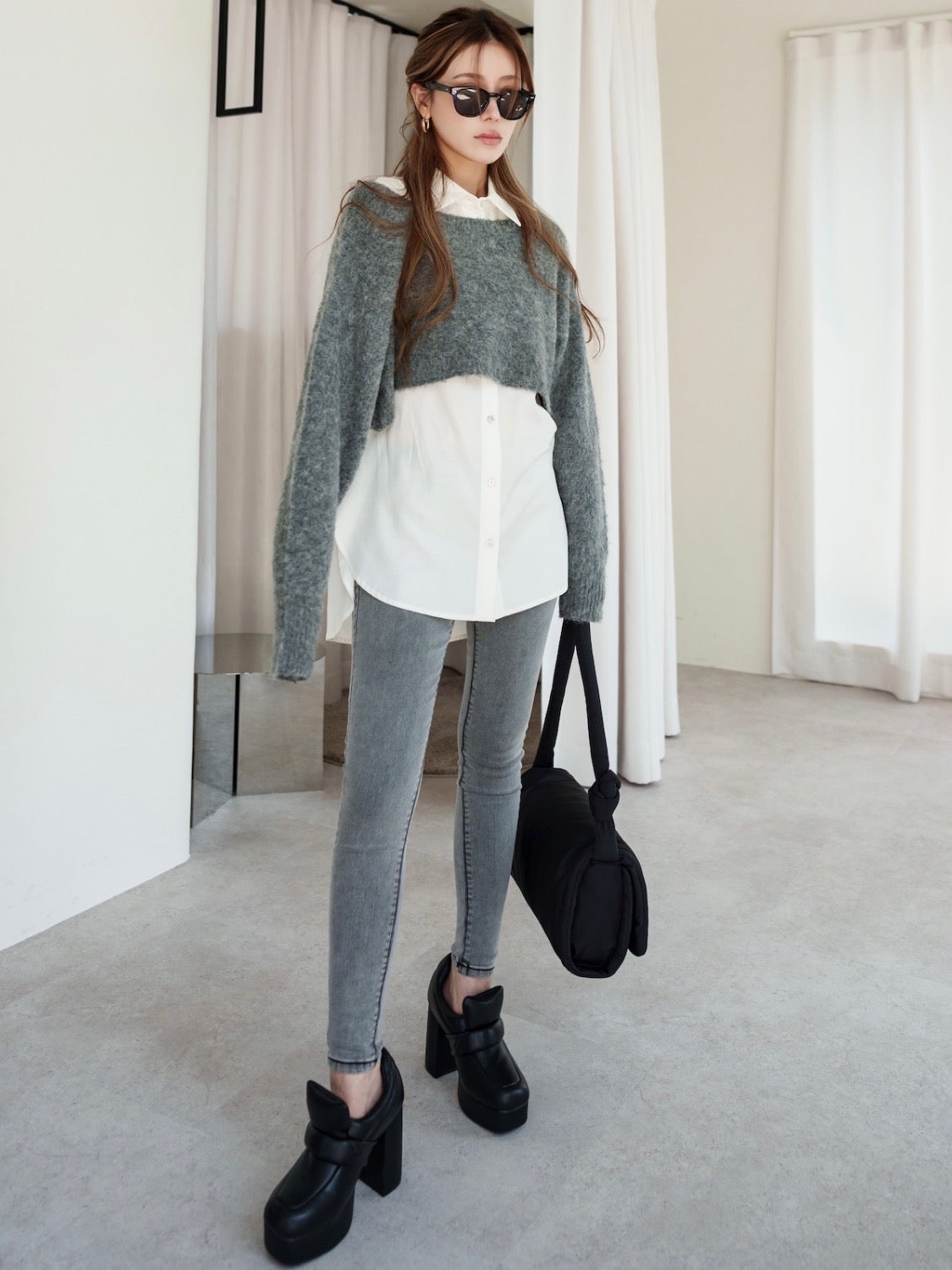 Stretch Gray Skinny