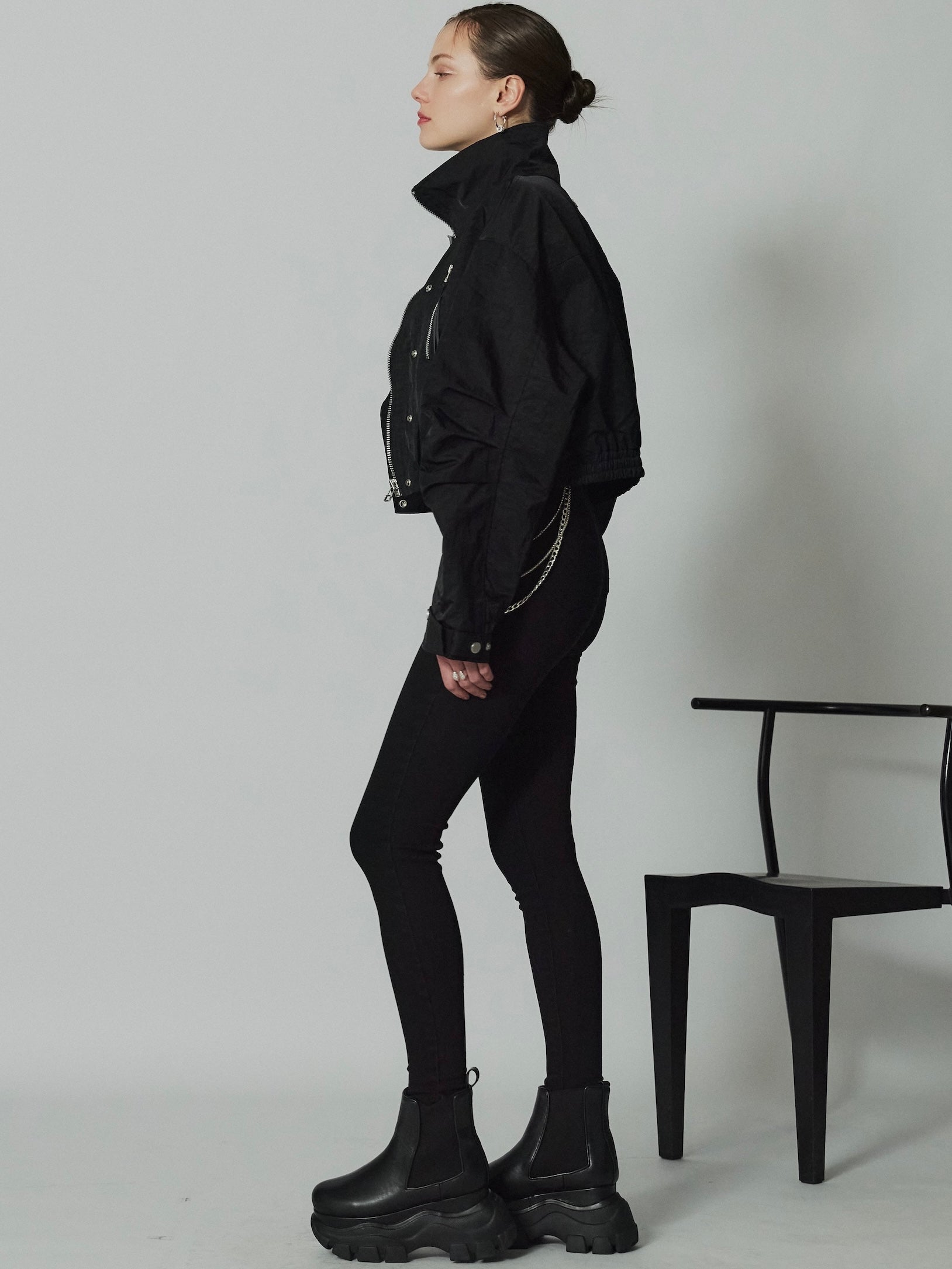 ミリタリー ライダースルック ブルゾン