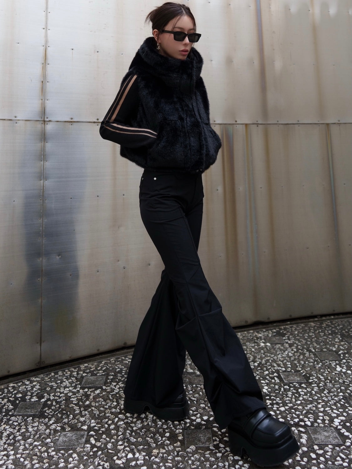 2Way リバーシブル ショート Fur ベスト