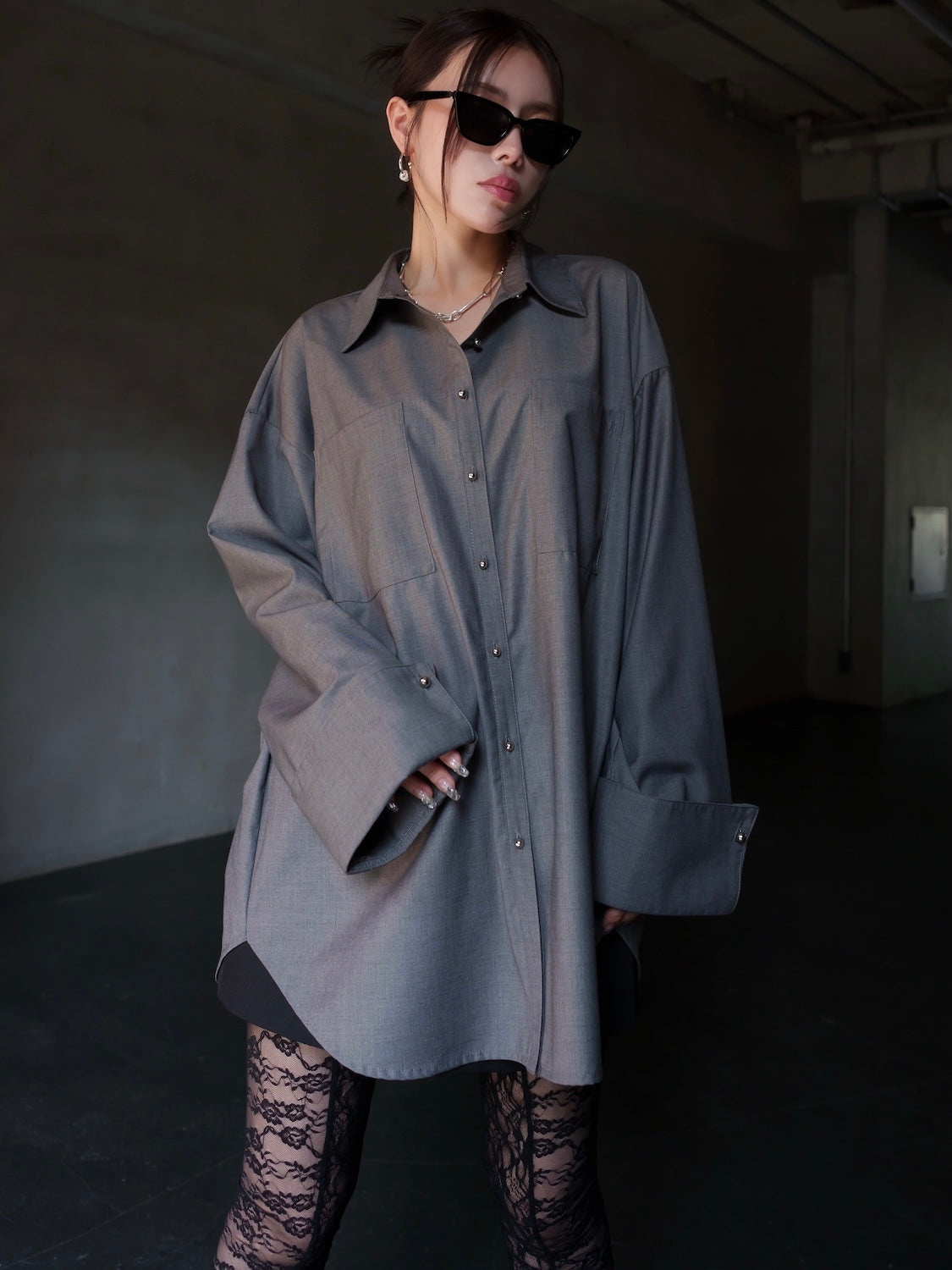 カフスボタン オーバー SHIRT