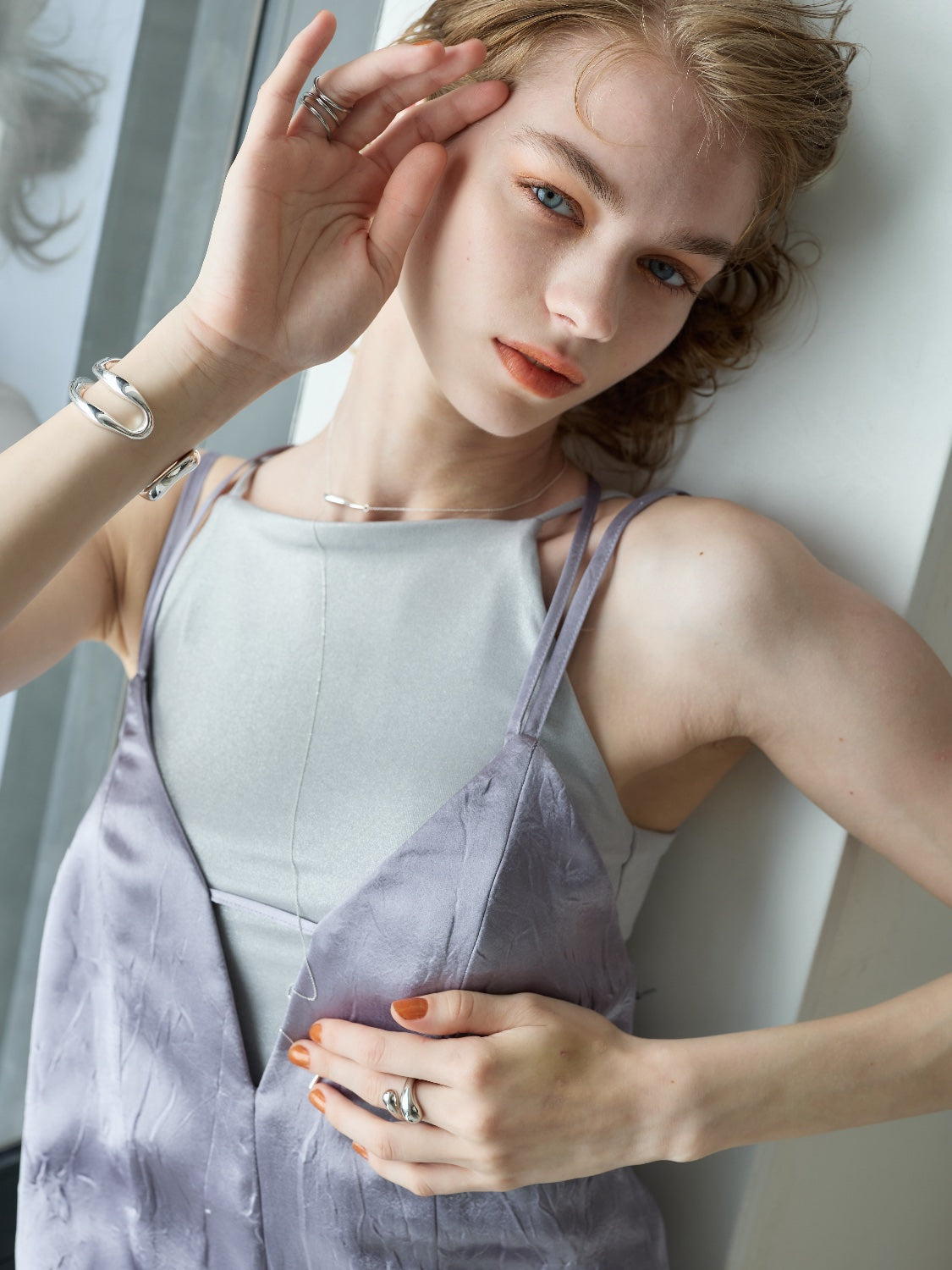 Glossy Washer Satin Romper