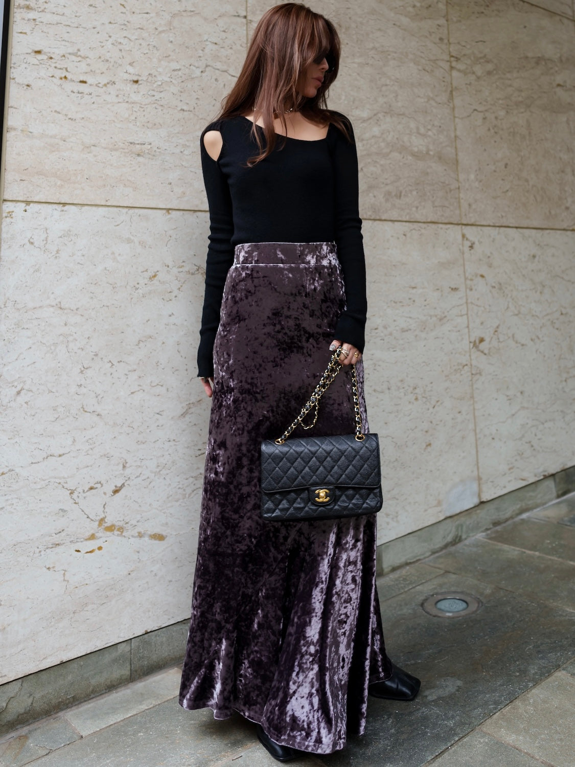 Asymmetrical Long-sleeve Knit