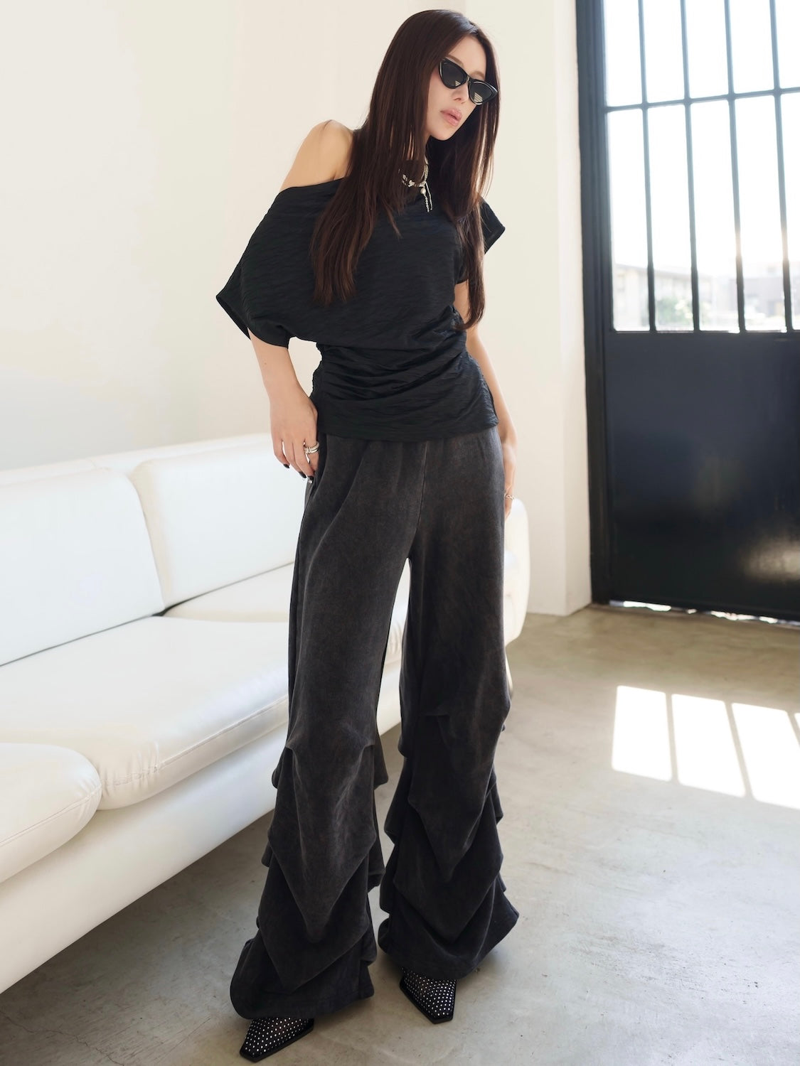 MODEL:159cm<br>COLOR:ブラック