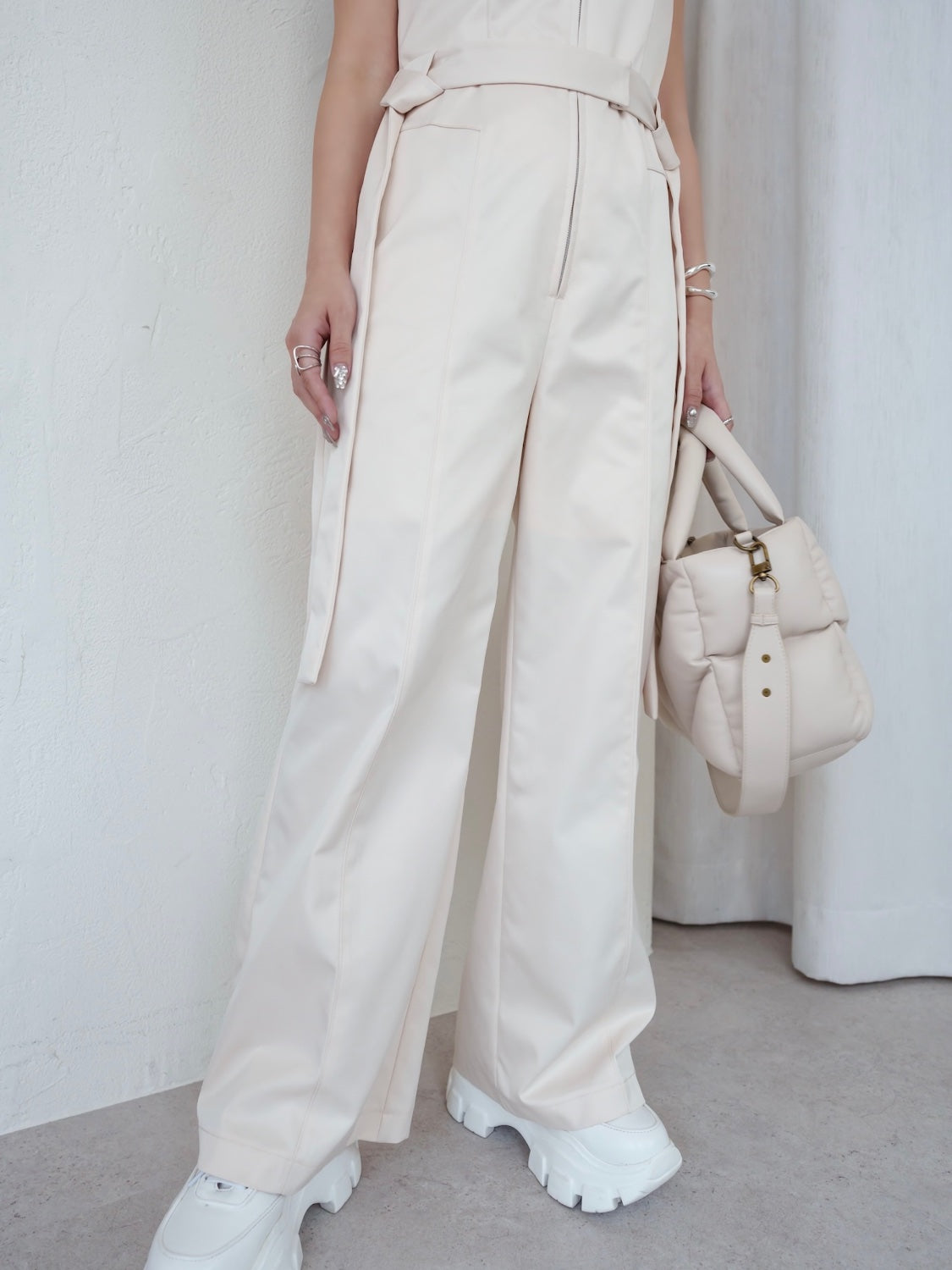 Point ストラップ サロペット