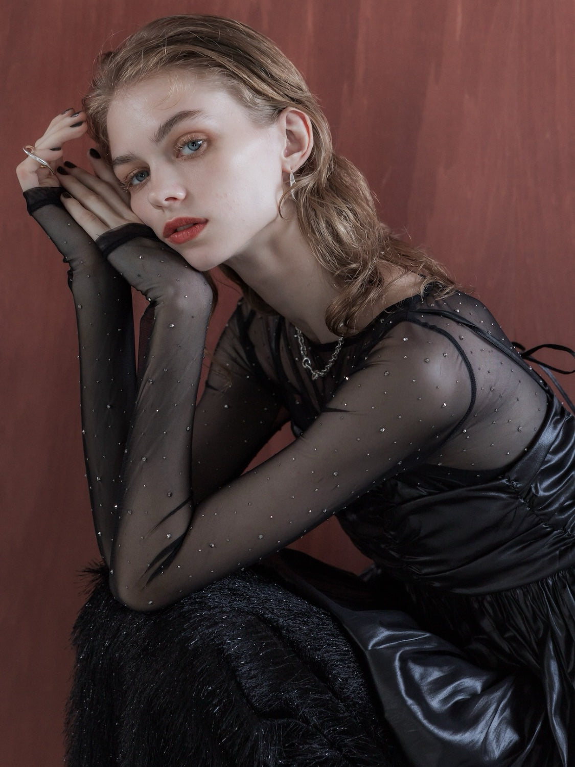 レザーライク ぺプラム Camisole
