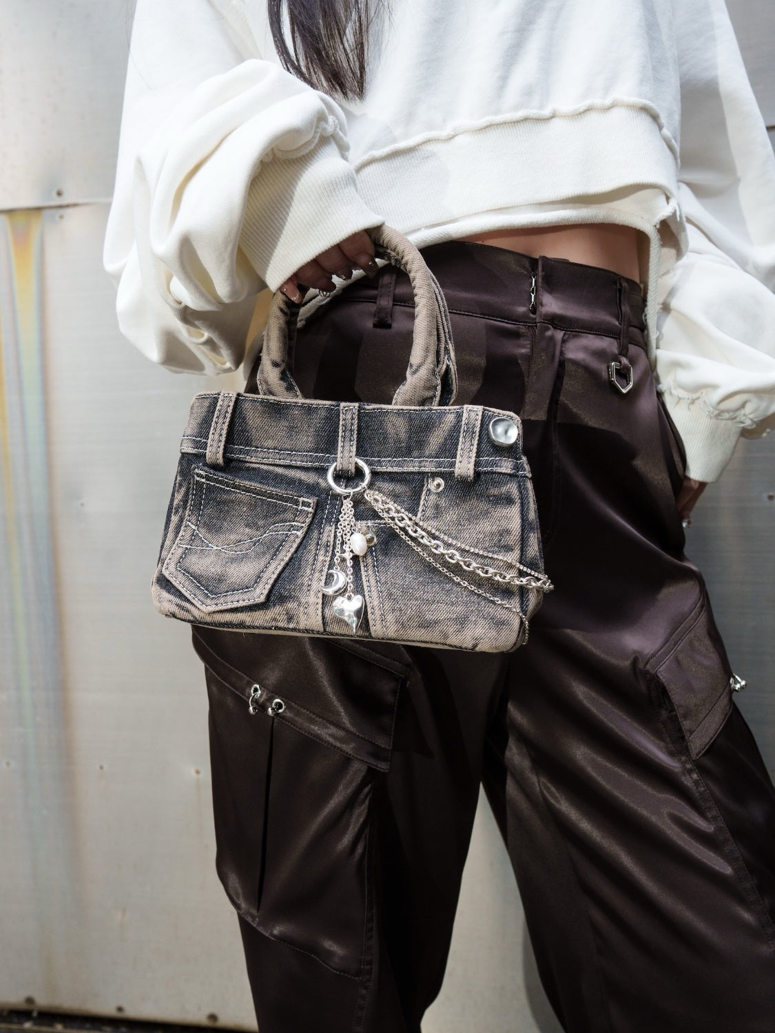 DENIM ミニ トートバッグ