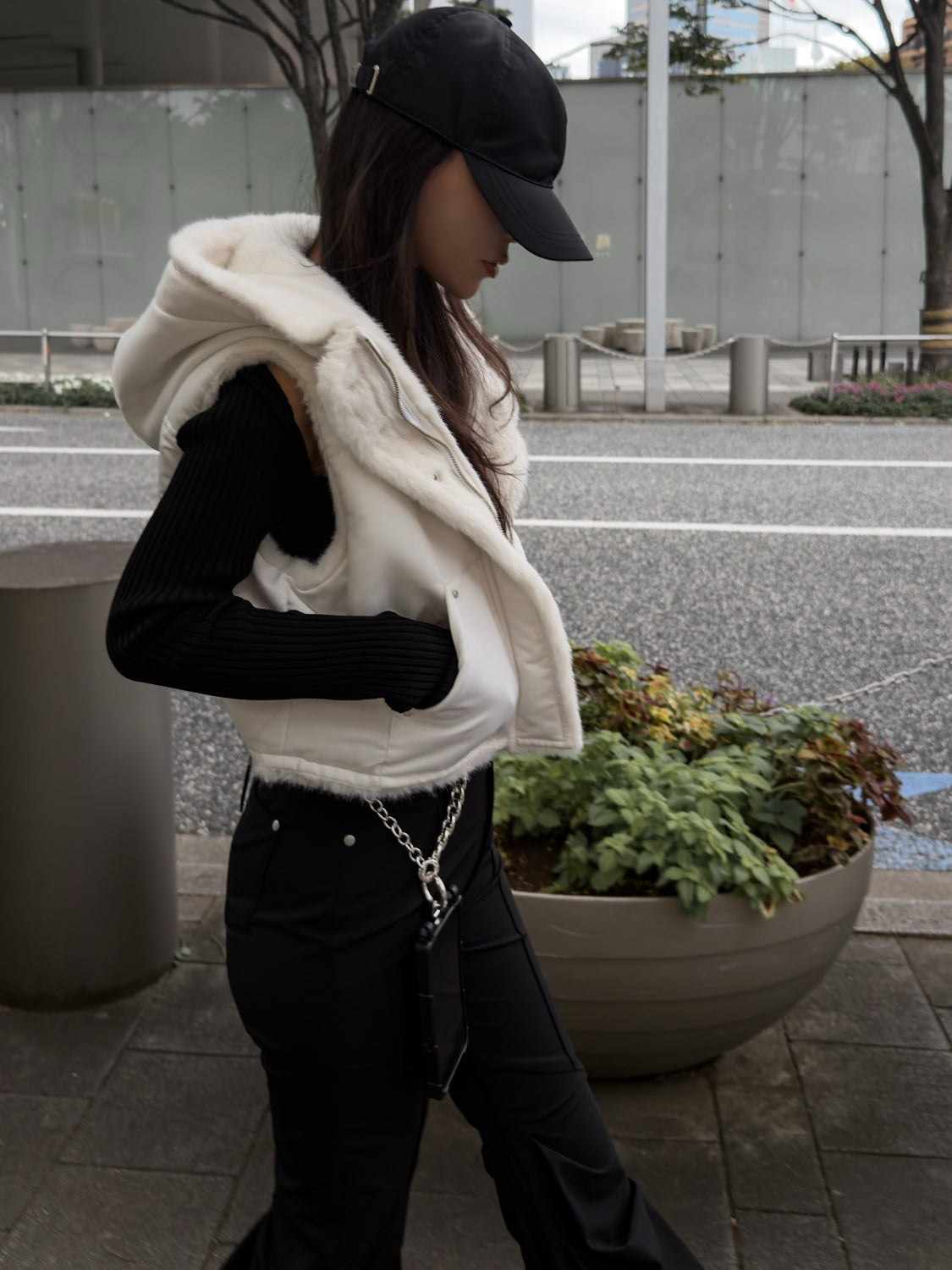 2Way リバーシブル ショート Fur ベスト