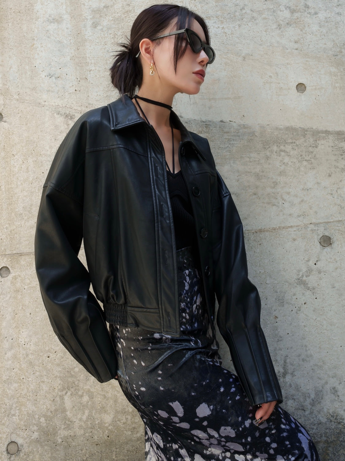 タックカフス レザー Jacket