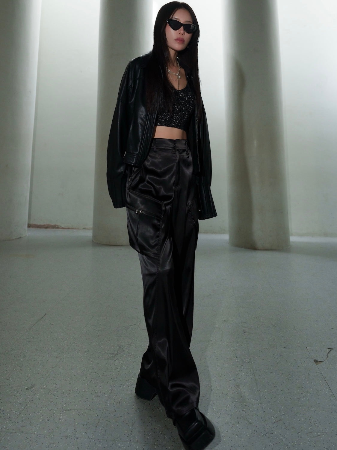 タックカフス レザー Jacket